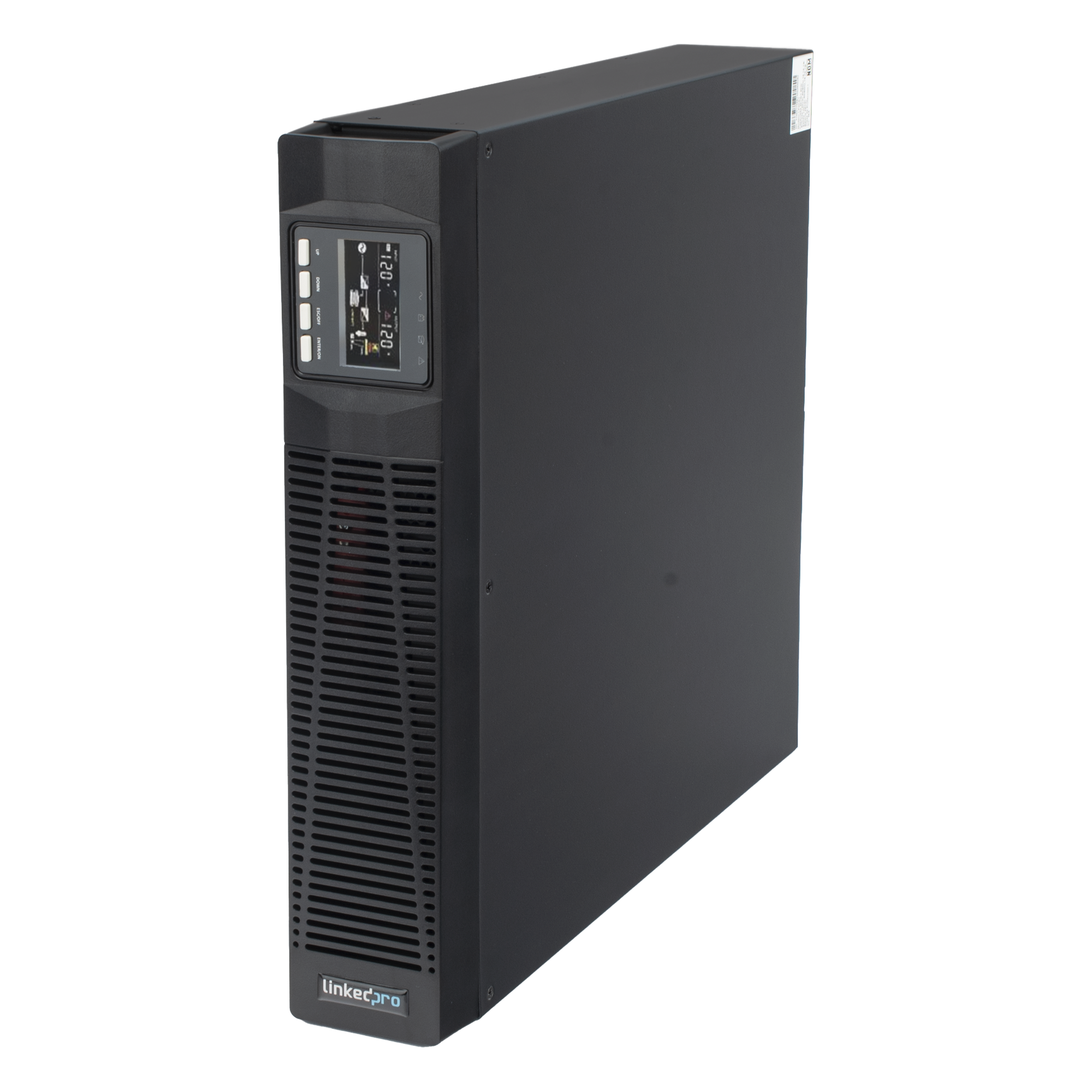 UPS Online Doble Conversión / 2000 VA / 1800 W / Rack-Torre 2U / Onda Senoidal Pura / AVR 95-135 VAC / Transferencia 0 ms — LINKEDPRO BY EPCOM · SKU LP2KRT