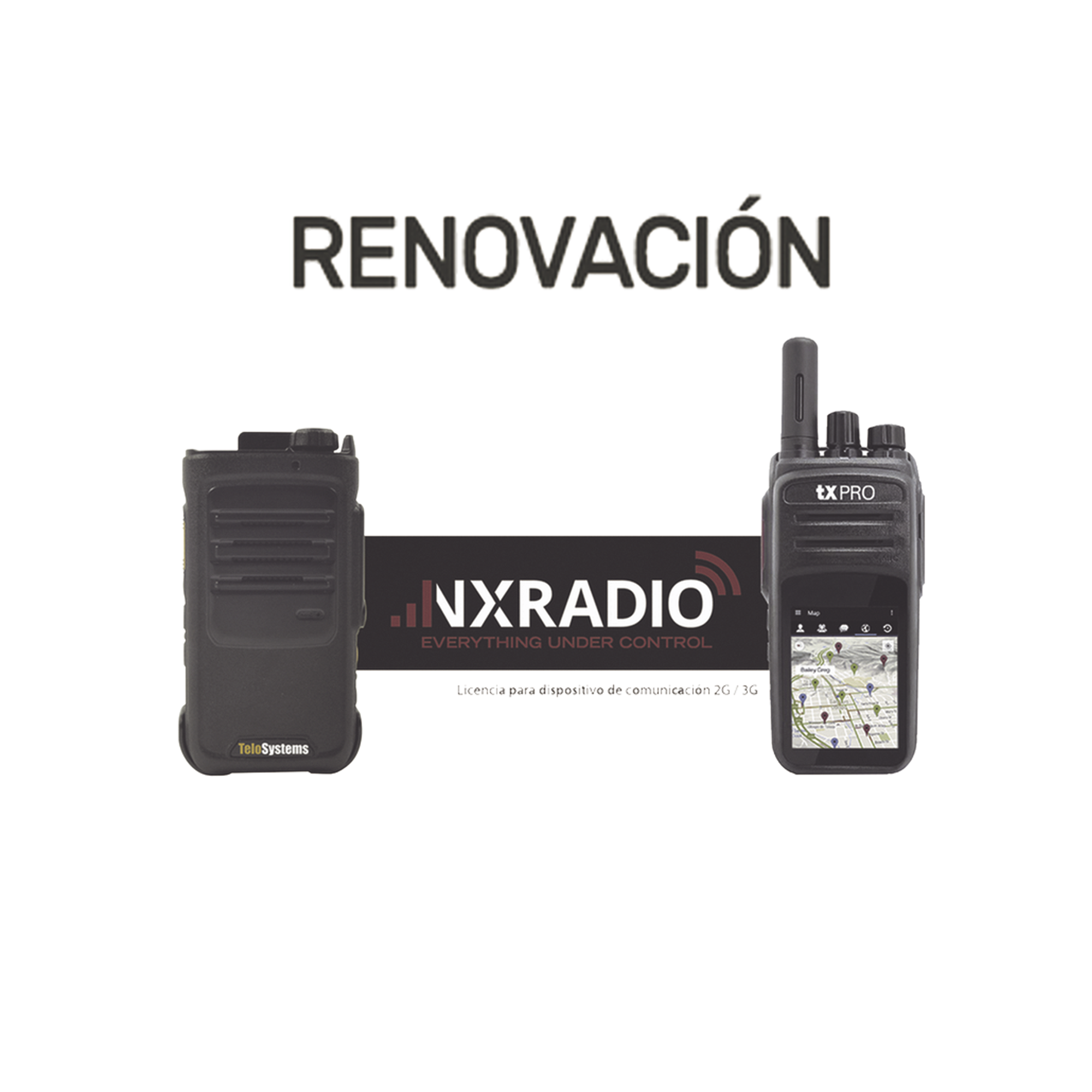 Renovación de Licencia / Anual / Radios Android NXRADIO / Compatible NXPoC130, TE320, RG360, RG750, M5, M6L · SKU RENOVACIONNXRADIOTERMINAL