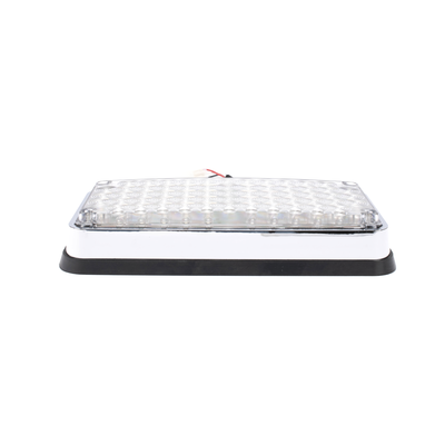 Luz de Advertencia de 7X3", Bicolor Rojo/Claro, Ideal para Ambulancias 