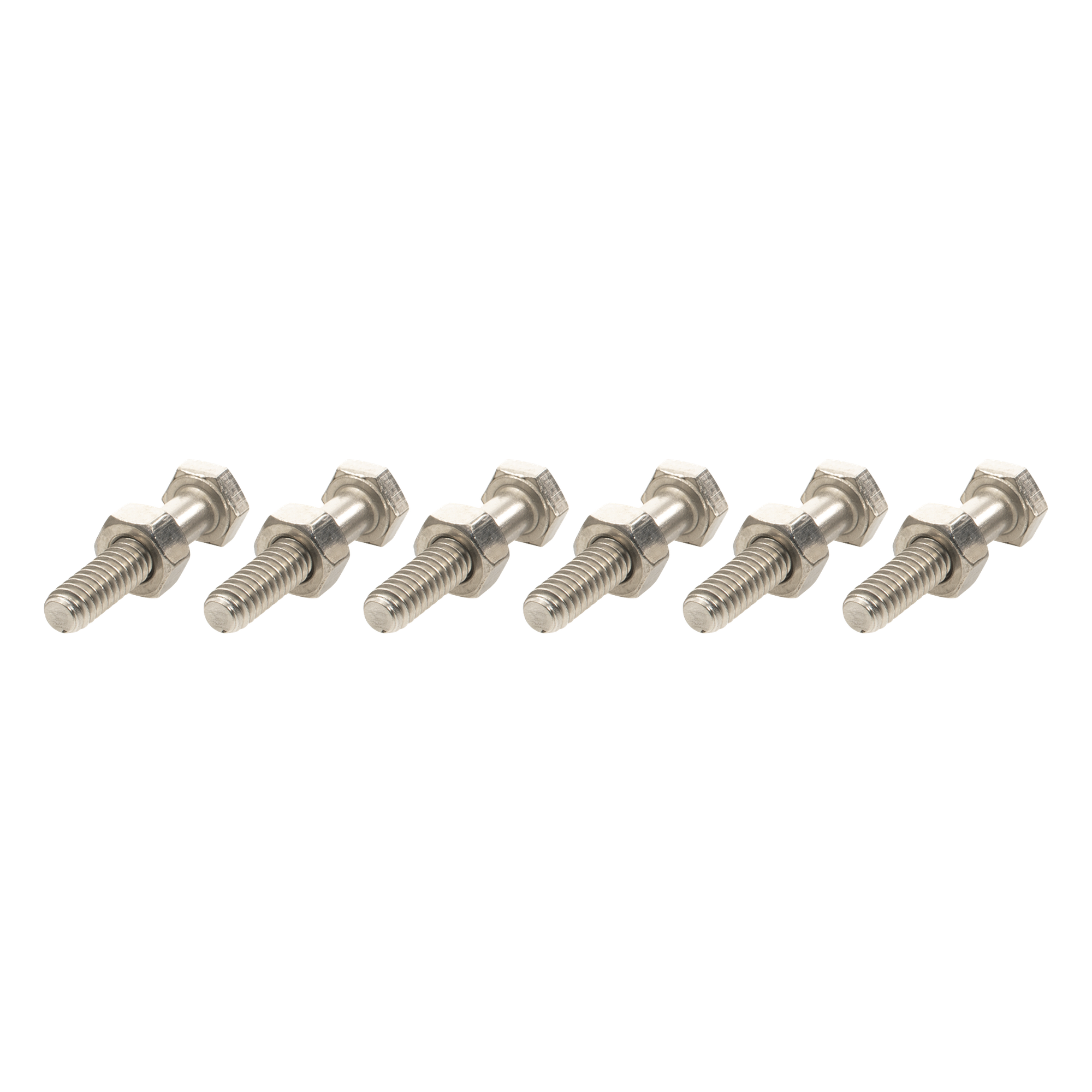 Paquete de tornillos con tuercas / Acero inoxidable 1/4 x 1 1/4 pulg / 6 piezas / Incluye arandelas reforzadas