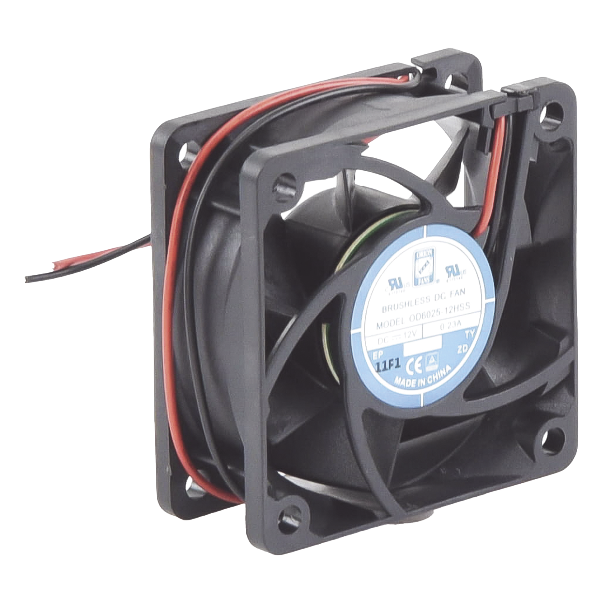 Ventilador Axial Anticondensante / 60 x 60 x 25 mm / 12 Vcc / 4390 RPM / 25.0 CFM / Unión Sellada