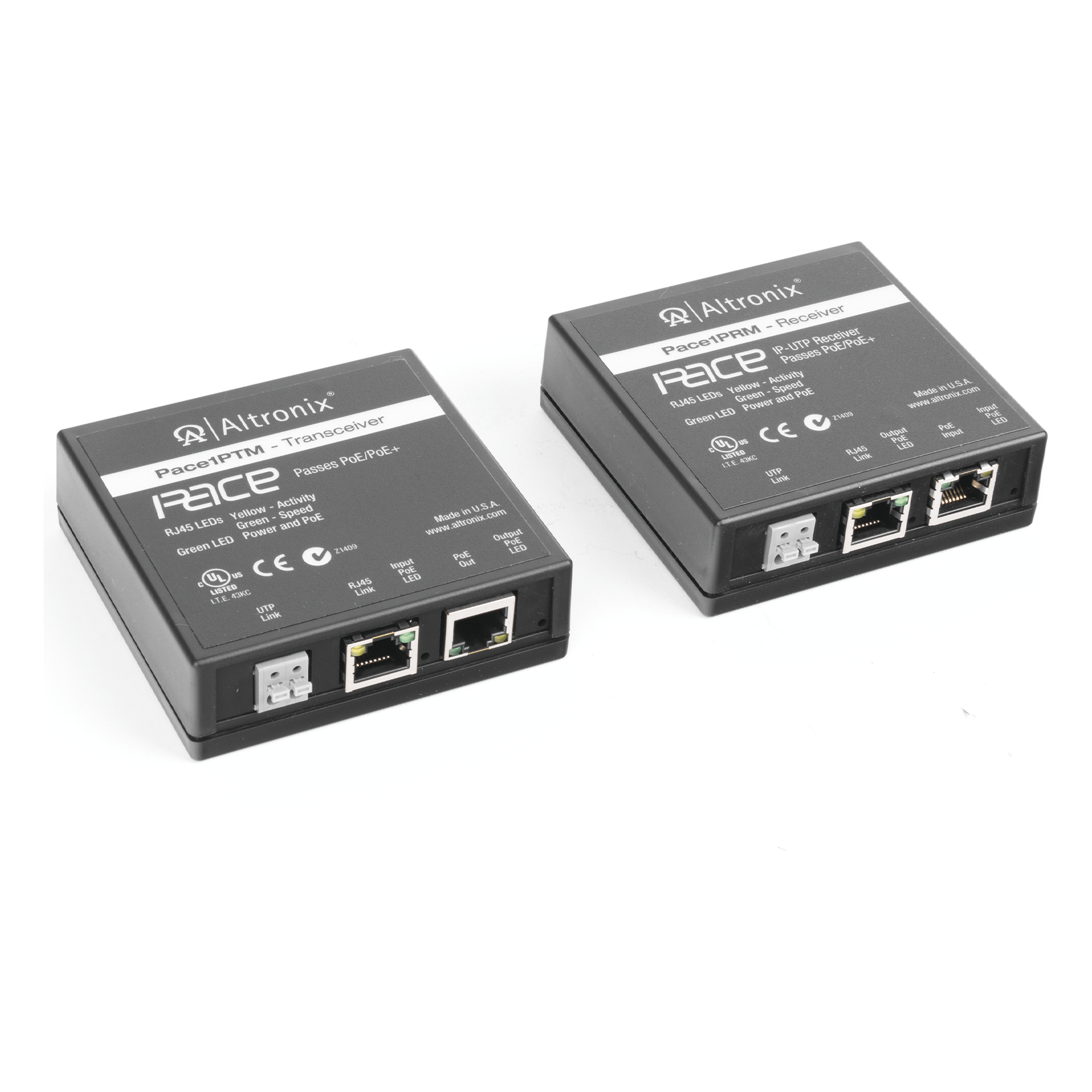 Kit extensor IP y PoE por cable UTP CAT5E hasta 500 mts @ 100 mbps
