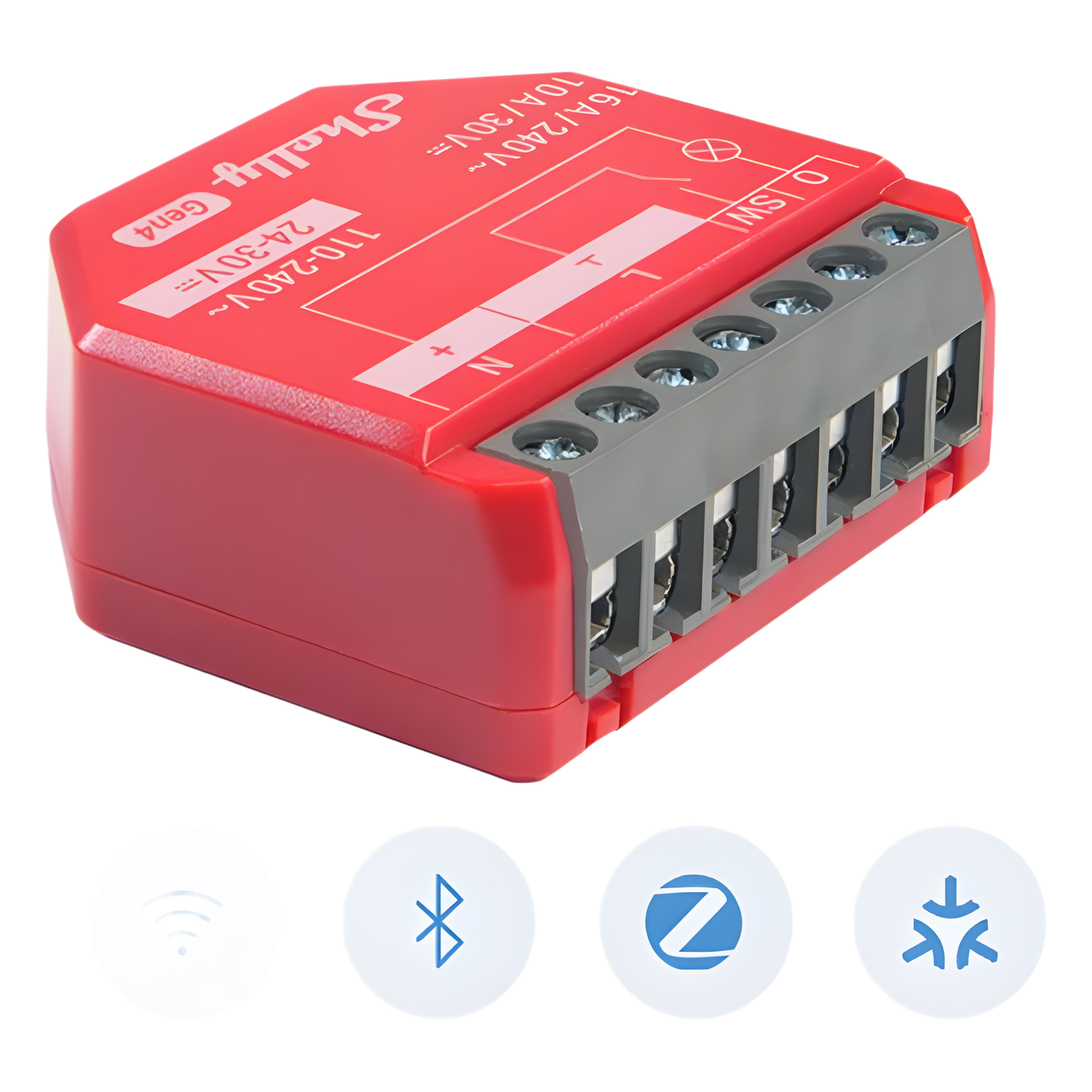 Relevador inalámbrico inteligente 16A, 110-240 V / medición de consumo / compatible con asistente de voz Alexa, Google Home / Wifi 2.4