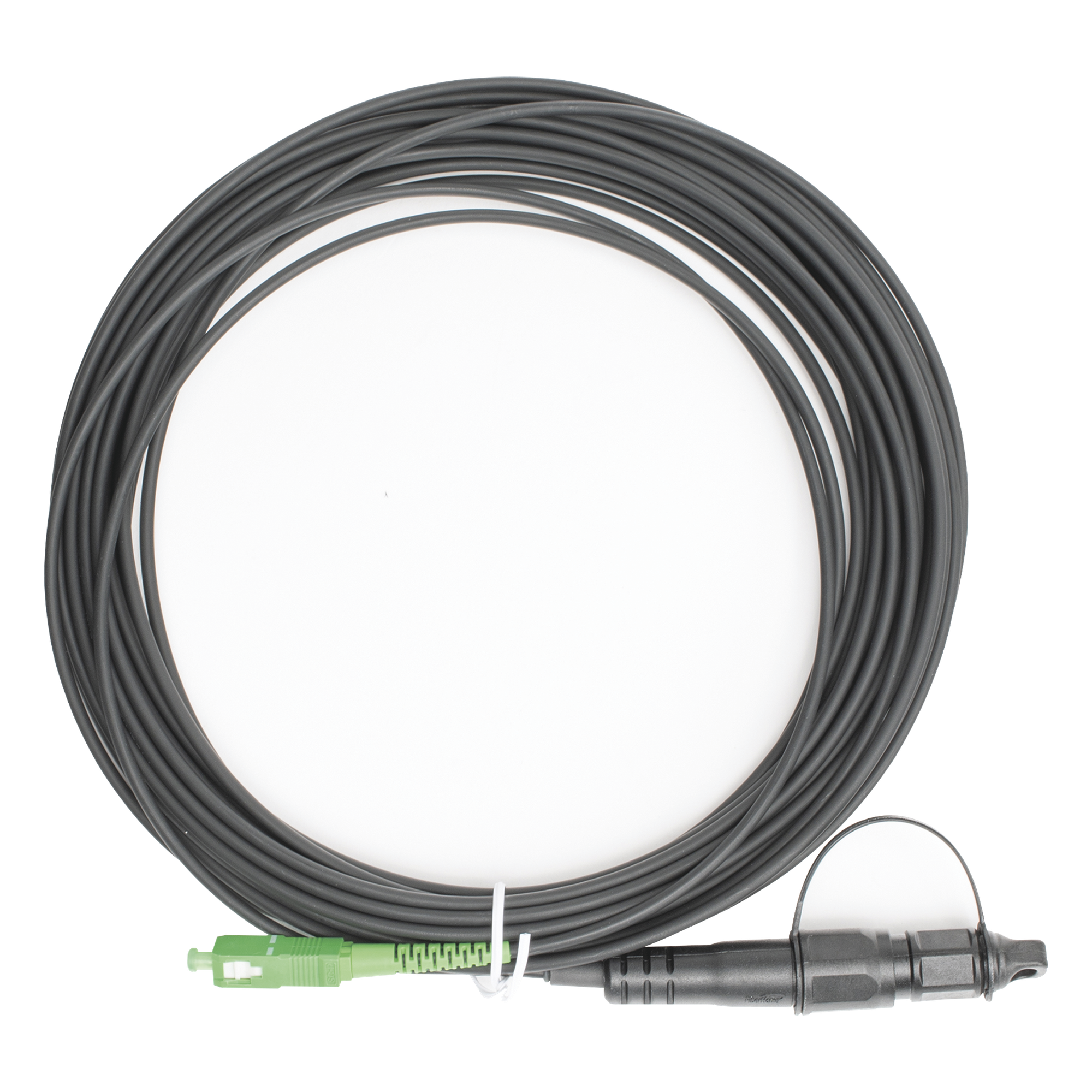Jumper de Fibra Óptica / SC/APC a FDP460 / Redondo / 10 m (32.81 ft) / Forro 3 mm / G657A2 / Negro — FIBERHOME · SKU OFC-S1-BK-SA-H1A-30-10-2601