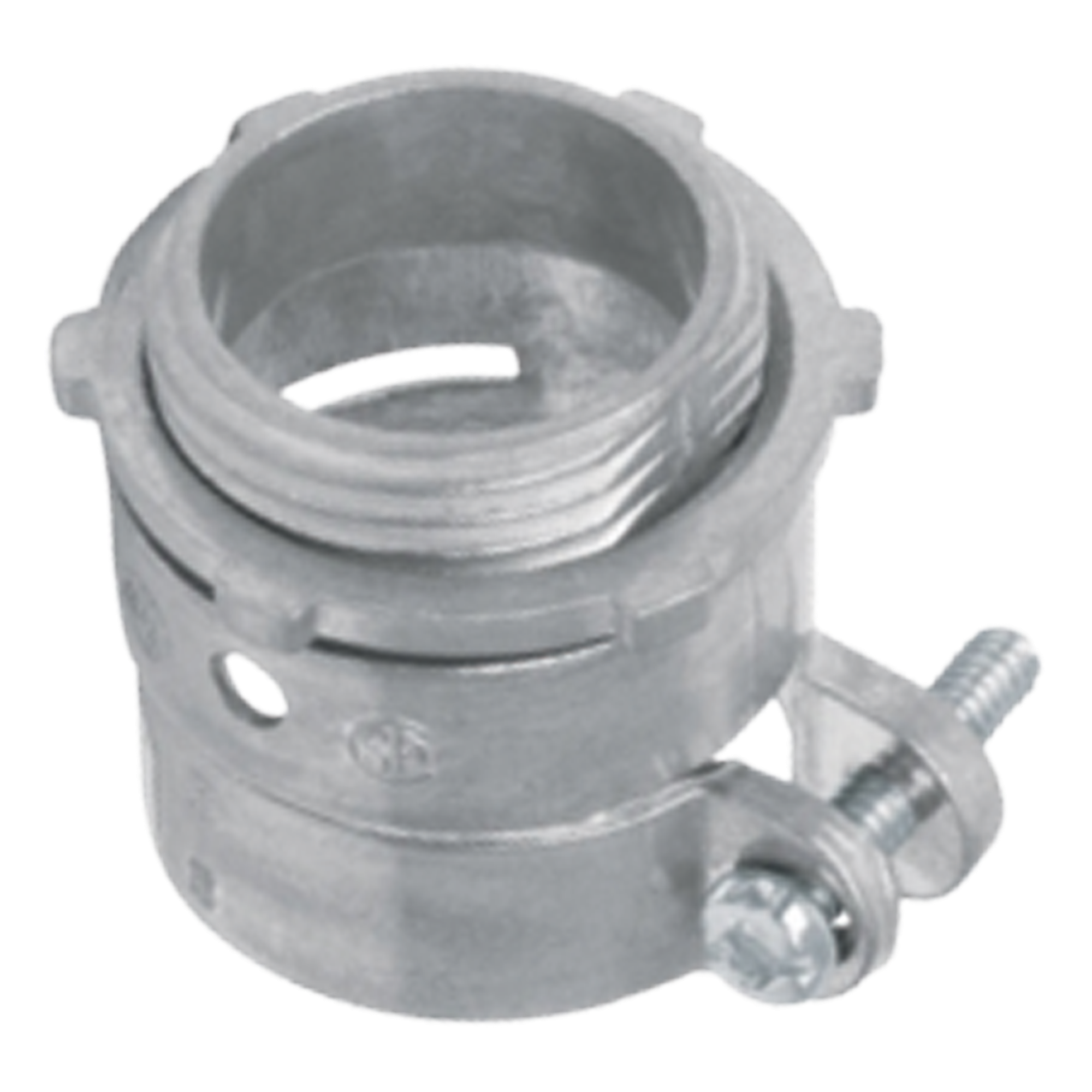 Conector Recto para Tubo Flexible / 3/4" (19 mm) / Diámetro 32 mm / Longitud 36 mm / Acabado Bruñido Brillante / NEMA FB-1 / UL 514B — ANCLO · SKU ANC-FXR-34