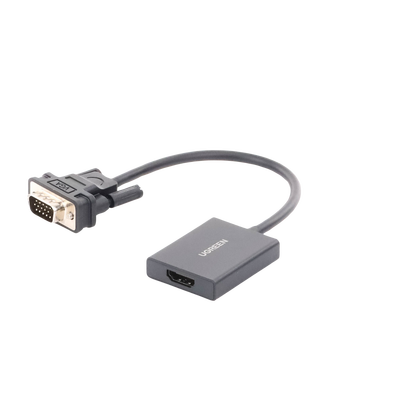 VGA Macho / Salida: HDMI Hembra / Resolución de 1080P@60Hz / Puerto Estéreo de 3.5 mm / Plug and Play, Sin Controlador / Longitud del Cable 15 cm (5.91 Pulgadas). / Incluye Cable de Alimentación USB / Incluye Cable de Audio de 3.5mm.