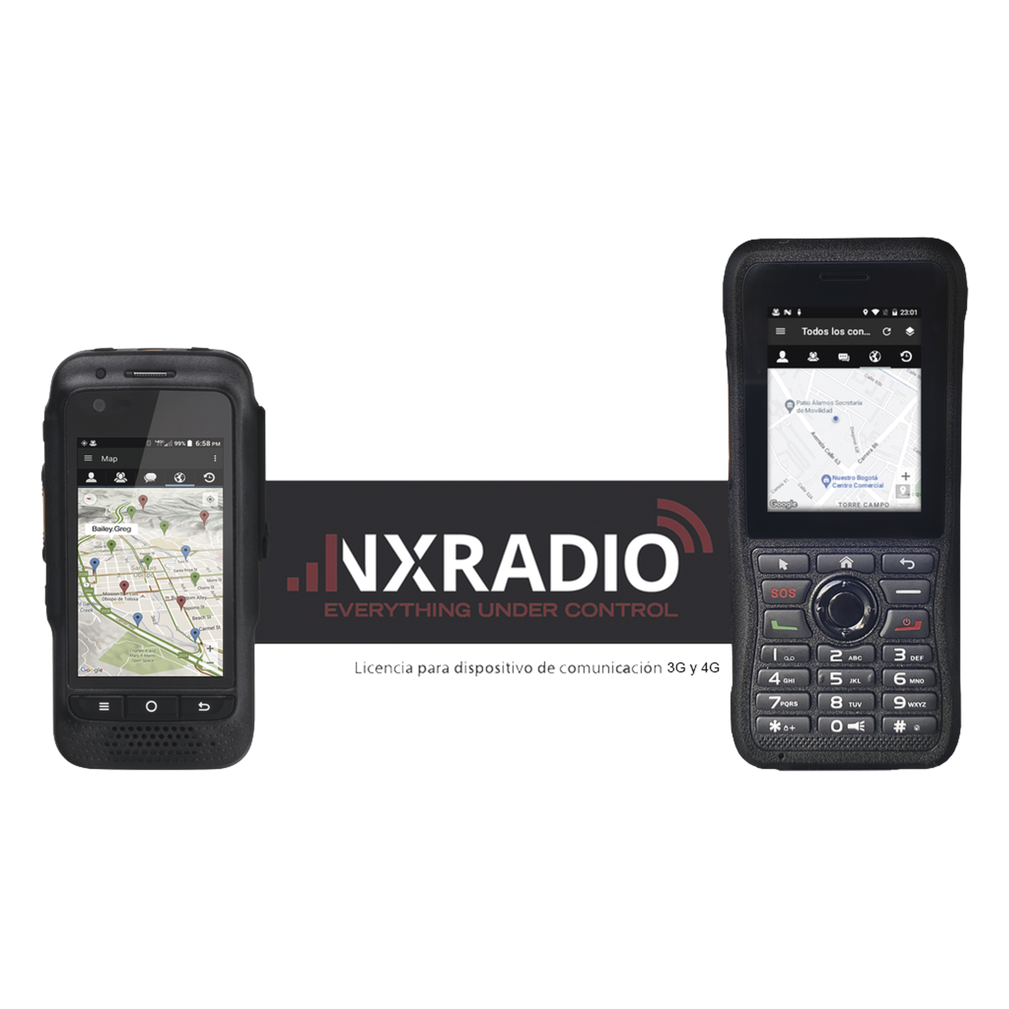 Servicio PTT / Encriptación AES-256 / ECDH 384-bit / Multisistema / GPS en tiempo real / 250 miembros — NXRADIO · SKU NXRADIOTERMINAL