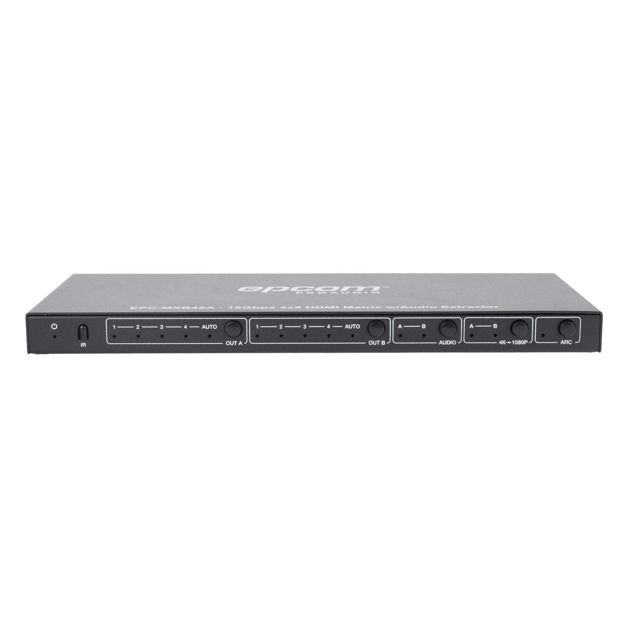 Matricial HDMI | 4x2 | 4K2K@60Hz | HDR | YCbCr 4:4:4 | EDID Auto | Extractor de Audio | Salida de audio análoga y digitalizados | HDCP 2.2 | 18 Gbps