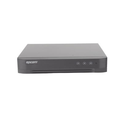 DVR Pentahíbrido / 16 Canales TURBOHD + 8 Canales IP / 5 Megapixel Lite / Audio Bidireccional por Coaxitron / ACUSENSE / 1 Bahía HDD 10 TB / Salida HDMI+VGA Full HD