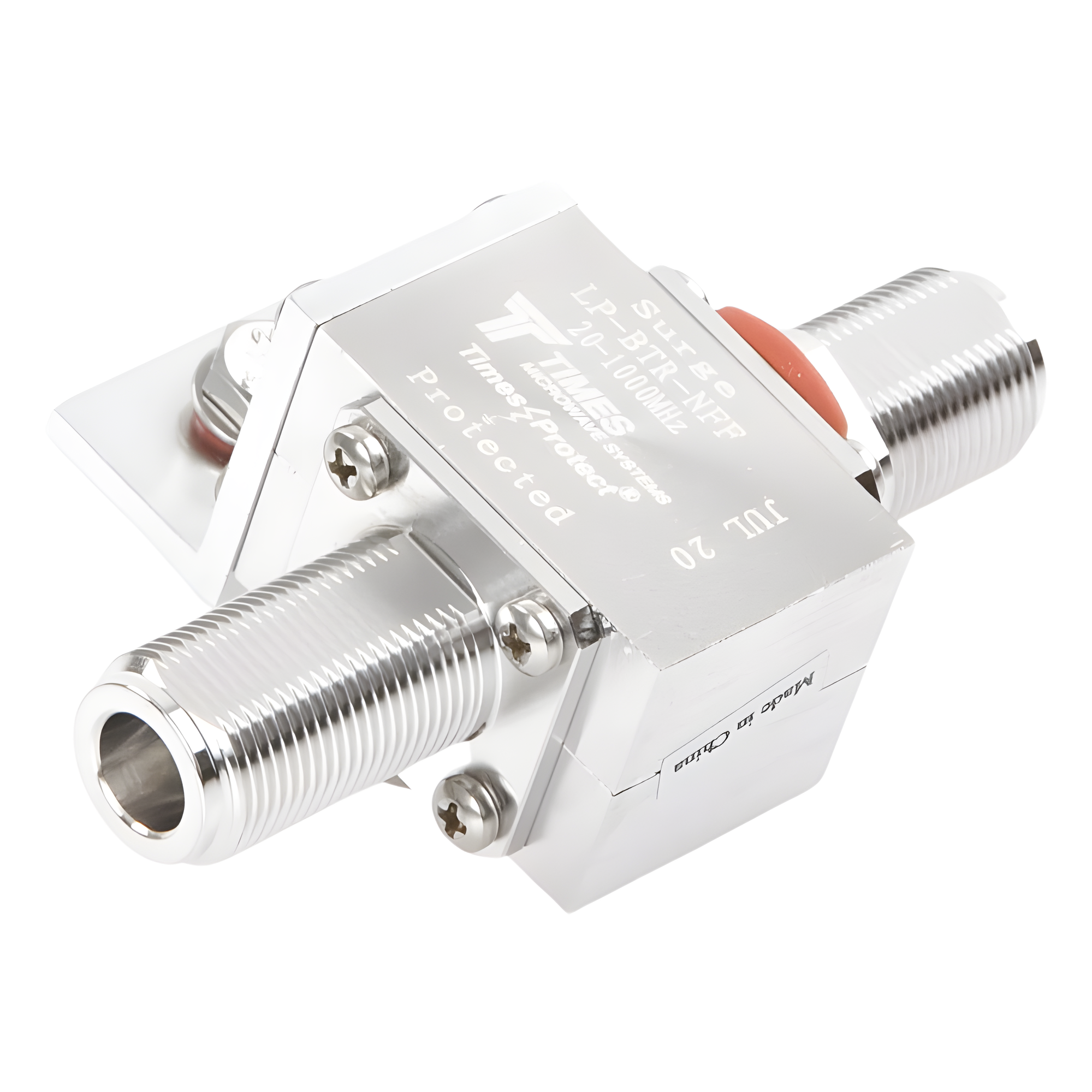 Protector Coaxial / Rango 20-1000 MHz / Potencia 375 W VHF / Conectores N-Hembra / Montaje de Tierra Universal