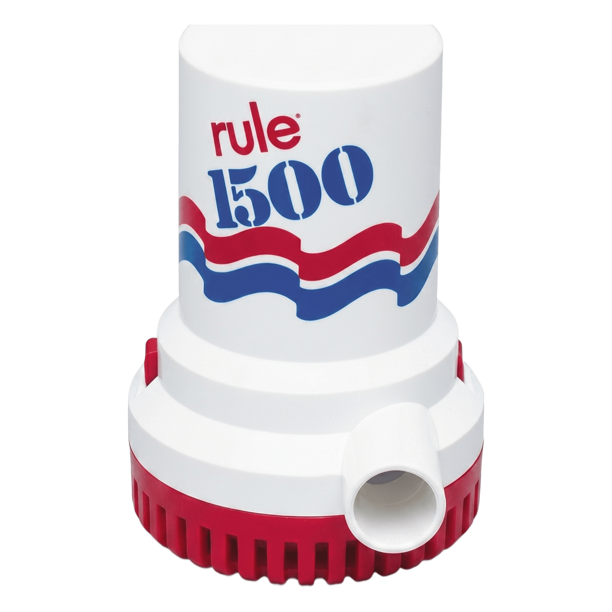 Bomba de Achique Sumergible / 1,500 GPH / 12V CD / Acero Inoxidable / Protección Térmica TCO / CE e ISO 8849 — RULE · SKU 02