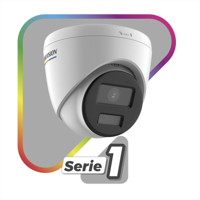 Turret IP 4 Megapixel / Imagen a Color 24/7 / PoE / Lente 2.8 mm / Luz Blanca 30 mts / Exterior IP67 / WDR 120 dB / H.265+ / ONVIF 