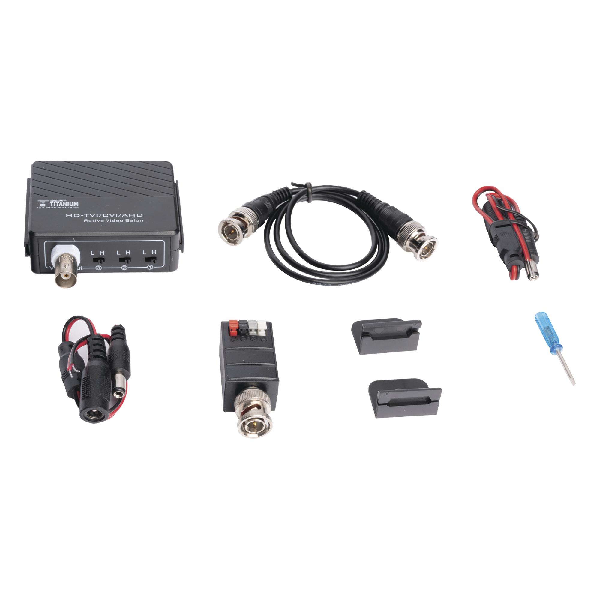 Kit de transmisión de video / 400 m (1312 ft) / 2 MP / HD-TVI HD-CVI AHD CVBS / Activo+Activo / Protección grado III