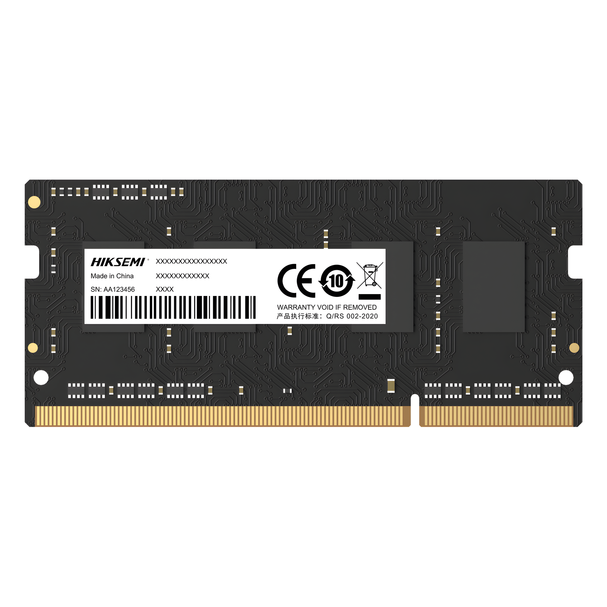 Memoria RAM DDR4 SODIMM / 8 GB / 3200 MHz / CL19 / 260 Pines / Rango Térmico 0°C a 85°C — HIKSEMI by HIKVISION · SKU HS-C408-S32Z1/8G