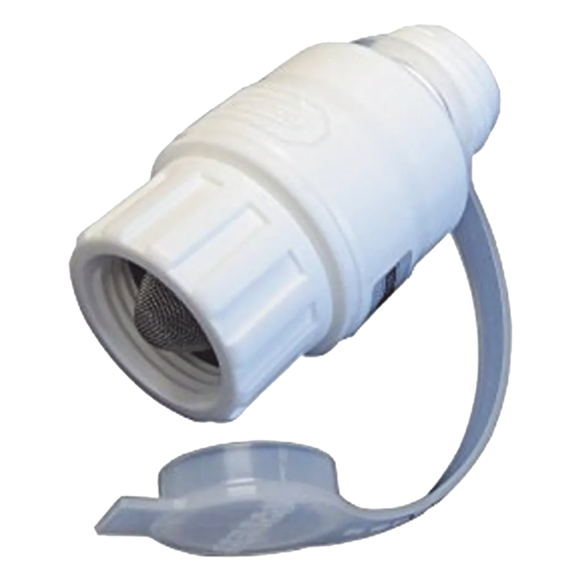 Regulador de Presión de Agua en Línea / 45 psi (3.1 bar) / Codo Giratorio / Filtro Extraíble / GHT 3/4' / Calidad Alimentaria / 3' x 1.5' (7.6 cm x 3.8 cm)