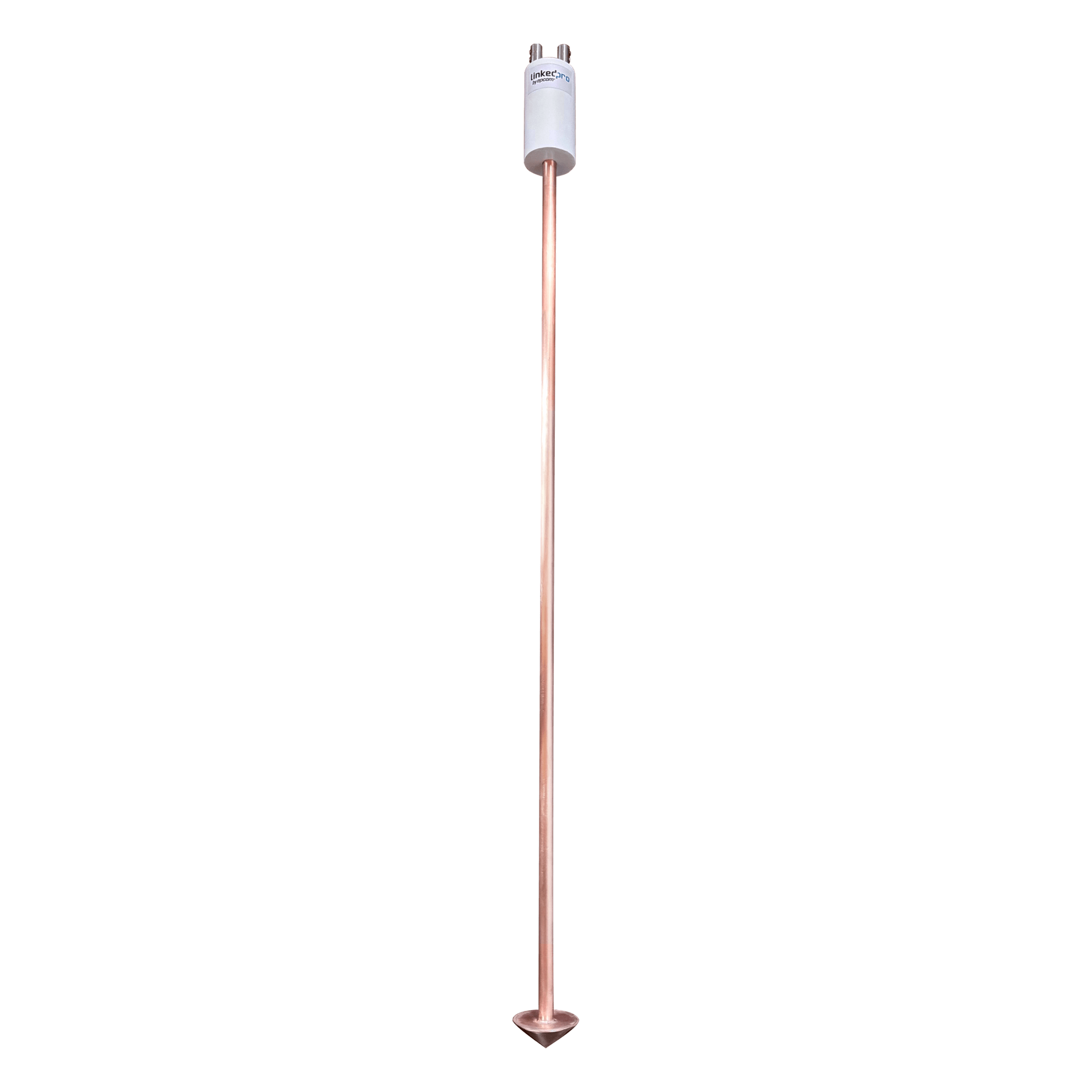 Electrodo de Puesta a Tierra / 20A / Cobre Electrolítico / Filtro Equipotencial Autoconectable / Compuesto 6 kg / 114 cm (3.74 ft) — LINKEDPRO BY EPCOM · SKU LP-GROUNDV