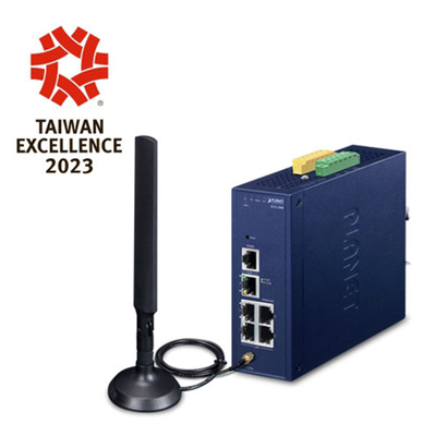Gateway Industrial LoRaWAN / 5 Puertos 10/100/1000T / Banda 902-928 MHz / 2 E/S Digitales / IP30 / -40 a 75 °C