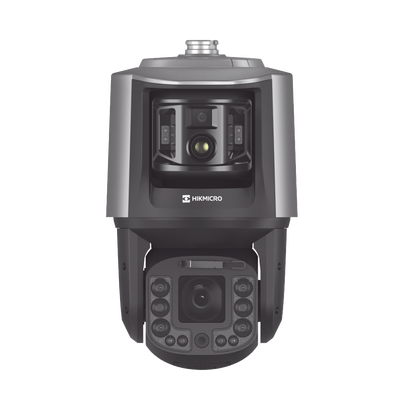 [TandemVu] PTZ IP Bi-Espectral / Térmica (384 X 288 / 25 mm) + Óptica PTZ (4 MP / 40X Zoom) + Óptica Fija (4 MP / 12.4 mm) / Alerta Visual y Audible / Protección Perimetral / 36 VCD / 24 VCA / PoE++ / IP67