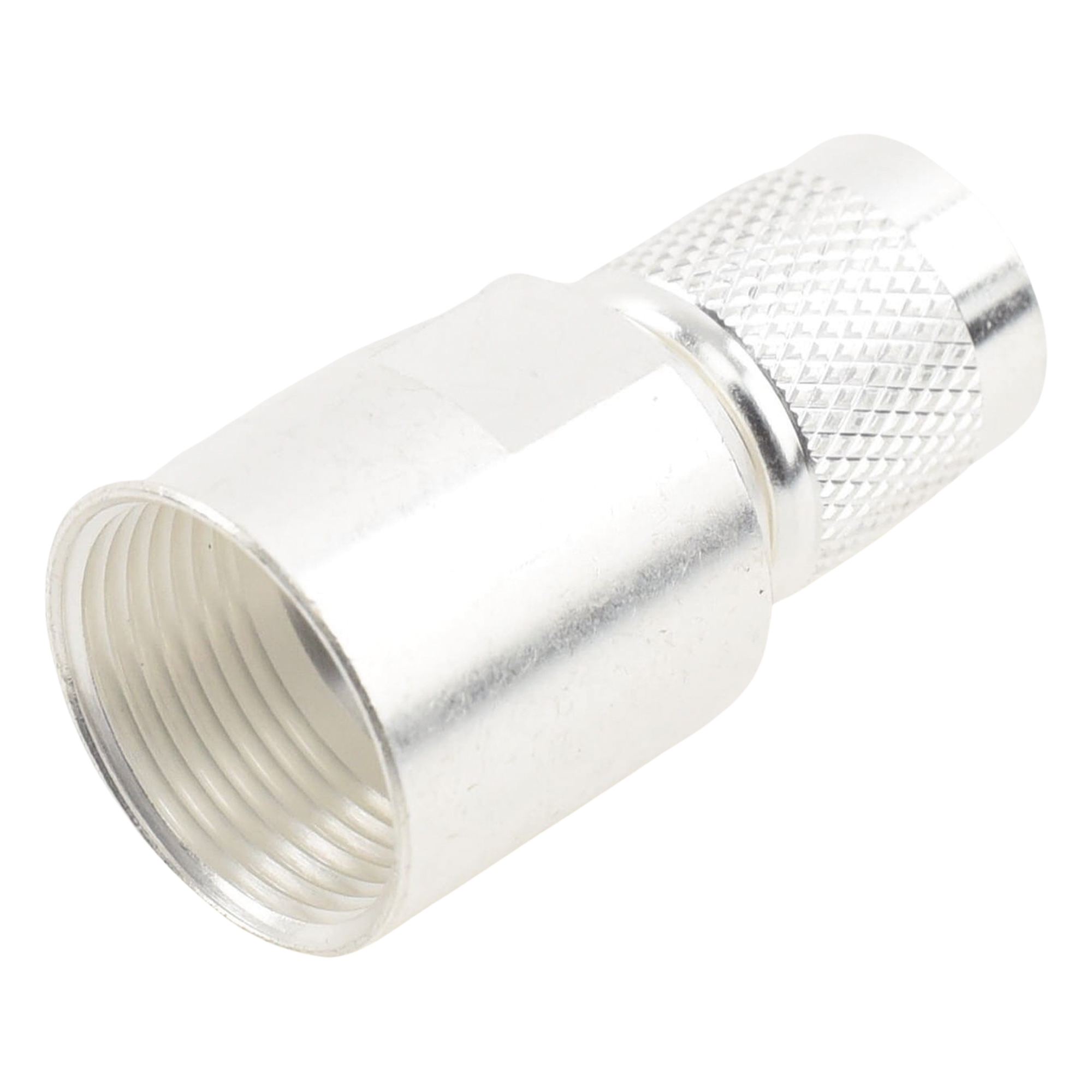Conector Coaxial TNC Macho / 50 Ohm / Rosca / Para Cable LMR-400 y Equivalentes / Cuerpo Bronce Plateado / Contacto Oro / Aislante Teflón