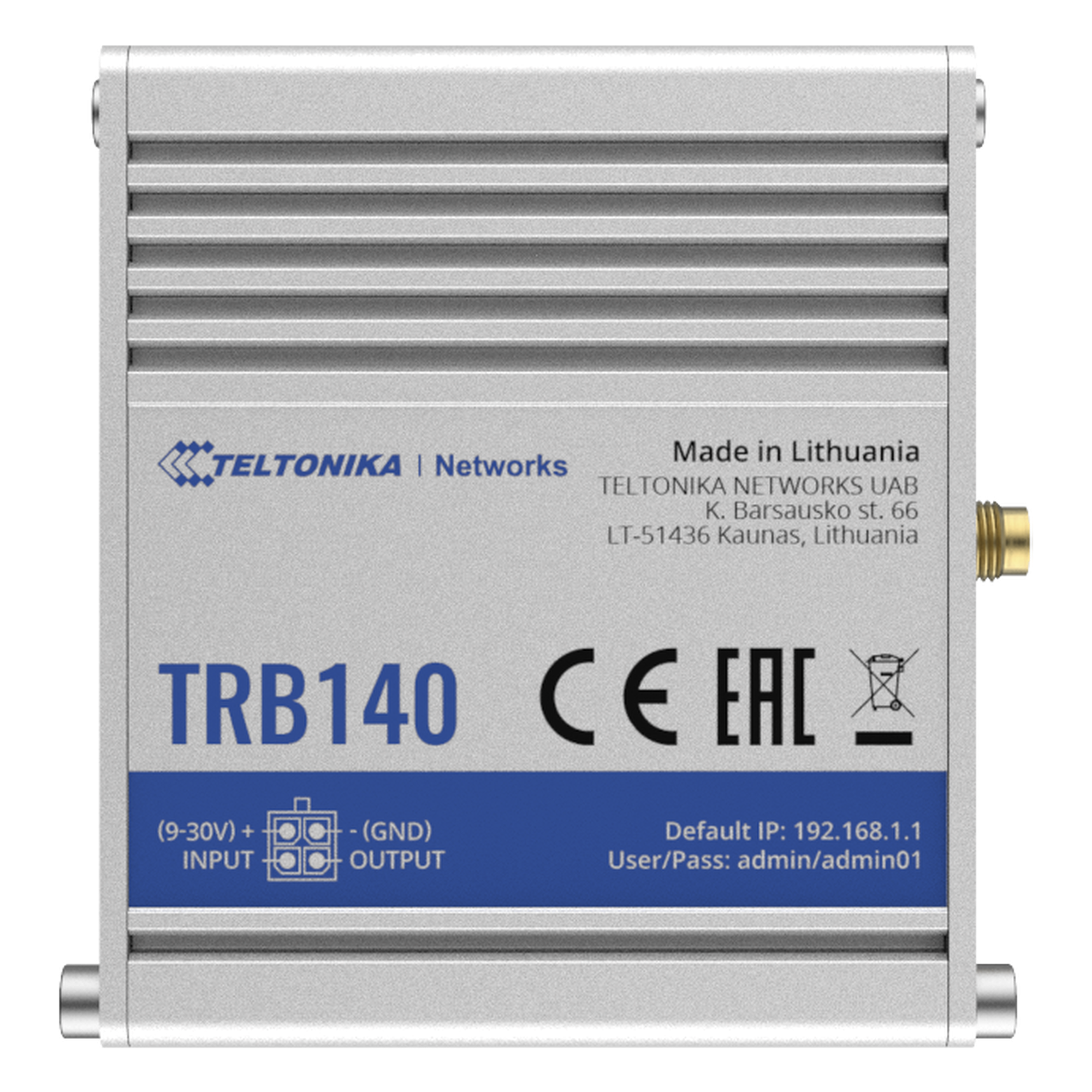 Router Industrial LTE Cat 4 / 150 Mbps / Ethernet Gigabit 10/100/1000 Mbps / ARM Cortex-A7 1.2 GHz / 134 g