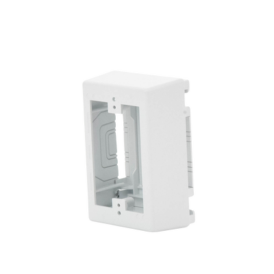 Caja de Pared Superficial, Uso Universal con Placas de Pared, con Cinta Adhesiva, Color Blanco