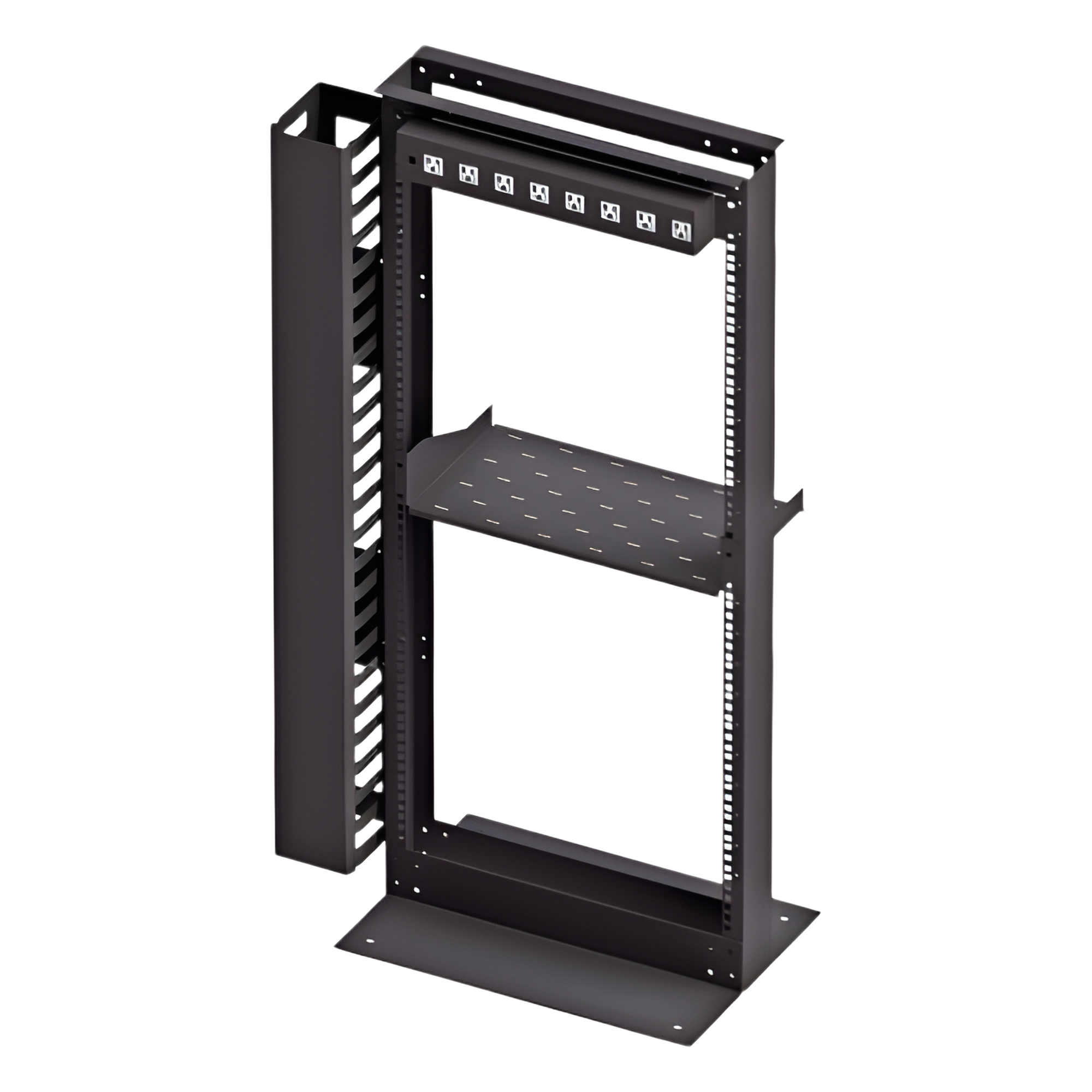 Kit Organizador de Rack / 24 Unidades / PDU 8 Conexiones / Gestión Vertical de Cables / Charola 2 Unidades / Tornillería Incluida — LINKEDPRO BY EPCOM · SKU KIT-ORG-24