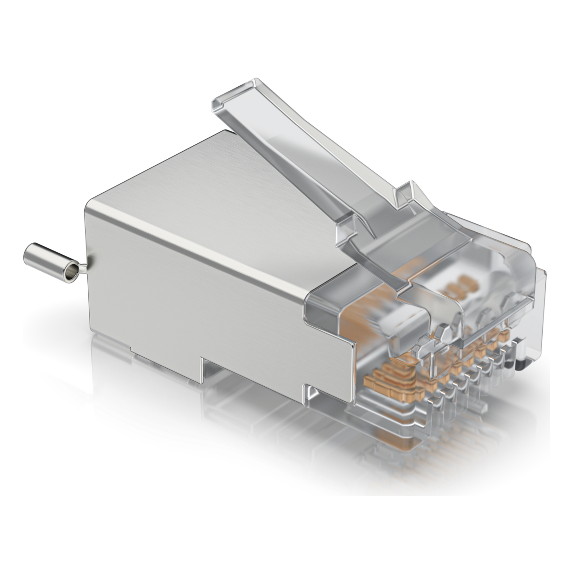 Conectores RJ45 Blindados / Protección ESD / 100 Unidades / Compatibles UISP Cable Pro y Carrier / Sin Soldadura — UBIQUITI · SKU UISP-CONNECTOR-SHD