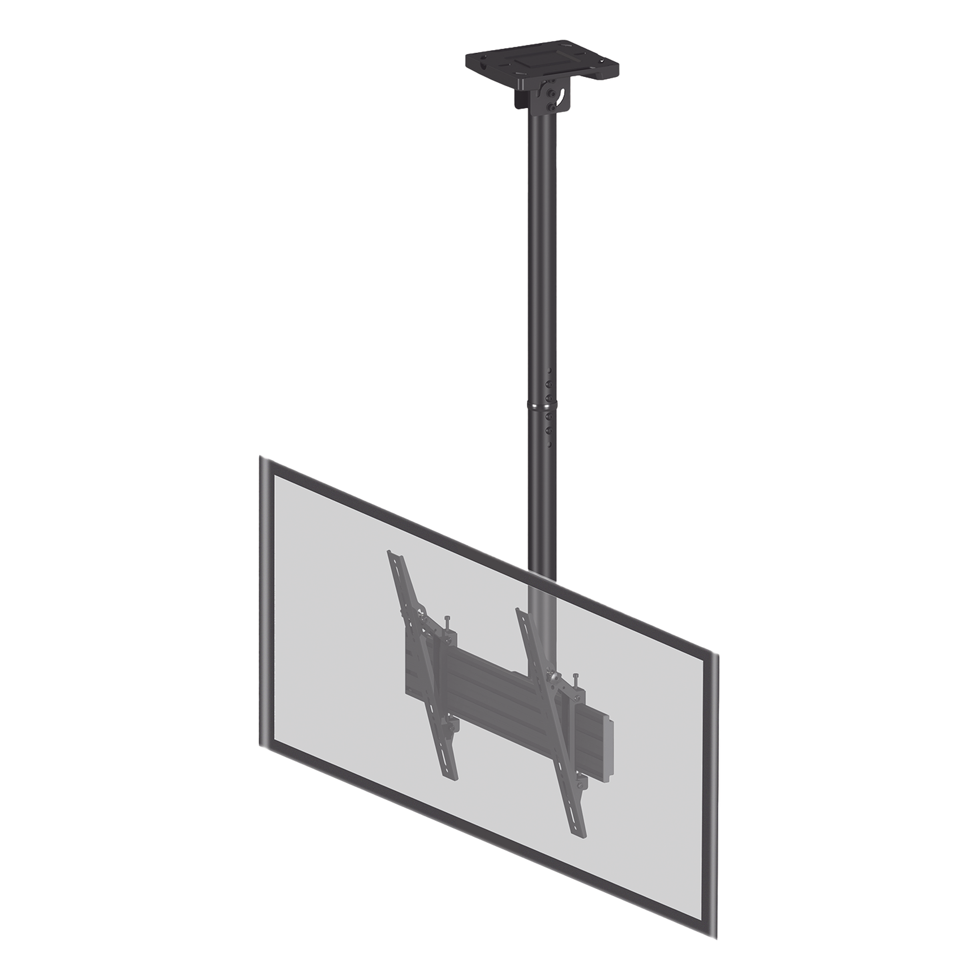 Soporte de Techo para Pantalla / 32" a 75" / VESA 100x100 a 400x400 / Carga Máxima 50 kg (110 lbs) / Inclinación y Rotación — EPCOM INDUSTRIAL · SKU EMLCM1U