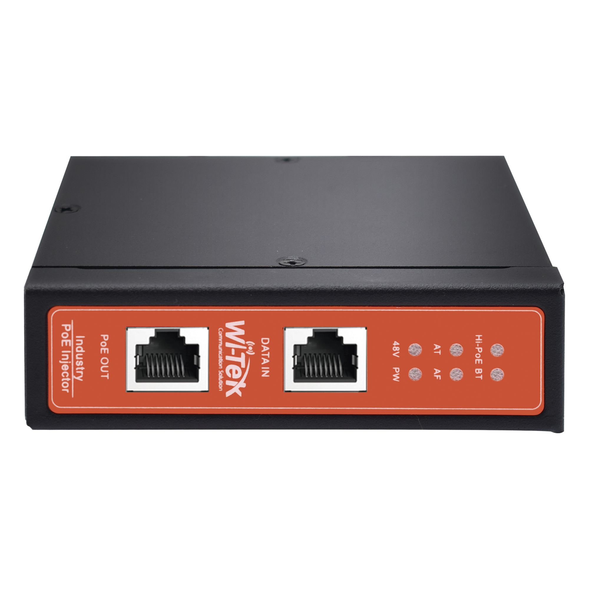Inyector PoE Industrial / Entrada 12-57 VDC / Salida PoE++ 90W / Gigabit Ethernet / Riel DIN / Sin Ventilador — WI-TEK · SKU WIPOE58BTIDC