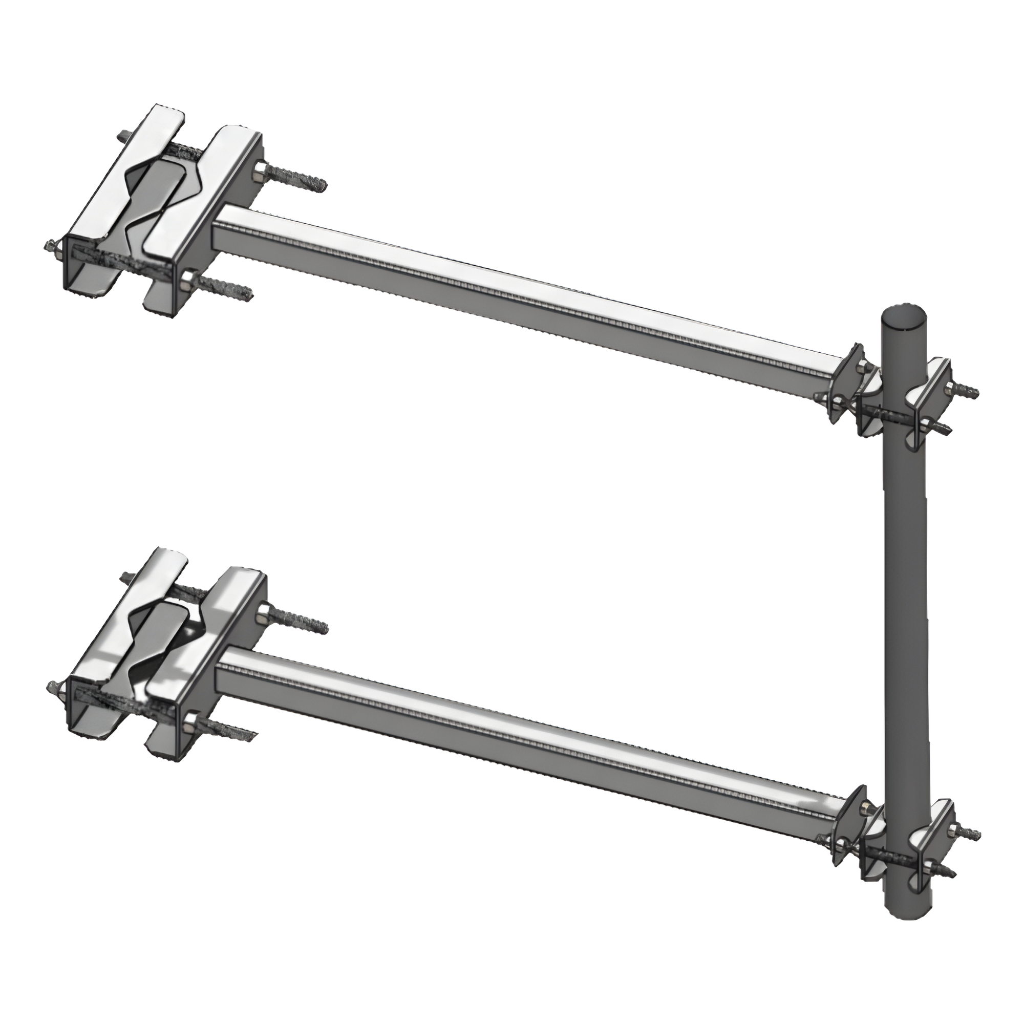 Brazo Lateral para Torre Autosoportada / Tubo 2' Cédula 30 / Altura 60 cm / Separación 60 cm / Acero ASTM A-36 / Galvanizado por Inmersión — SYSCOM TOWERS · SKU STAB-L1
