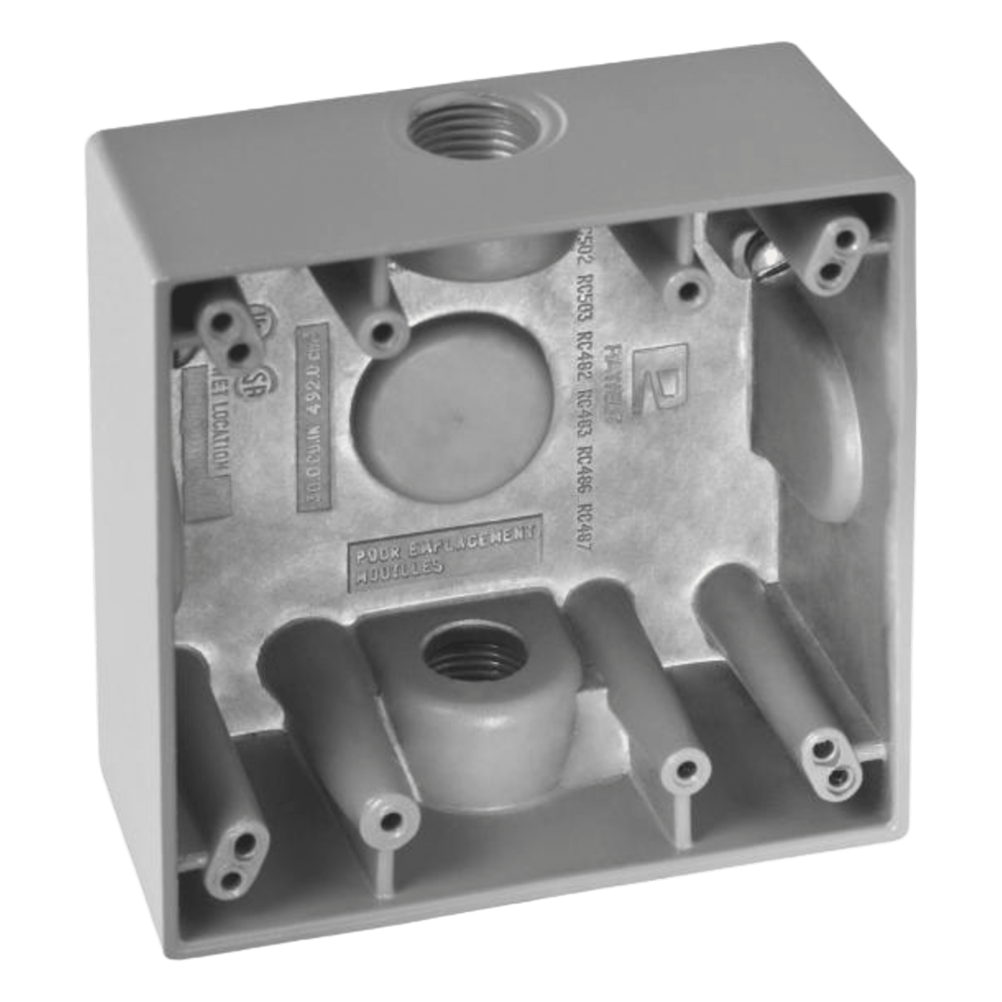 Caja de Conexión a Prueba de Intemperie / 3/4" (19 mm) NPT / 2 Salidas / IK09 / Volumen 492 cm³ / Aluminio Diecast — RAWELT · SKU RC-0483-M