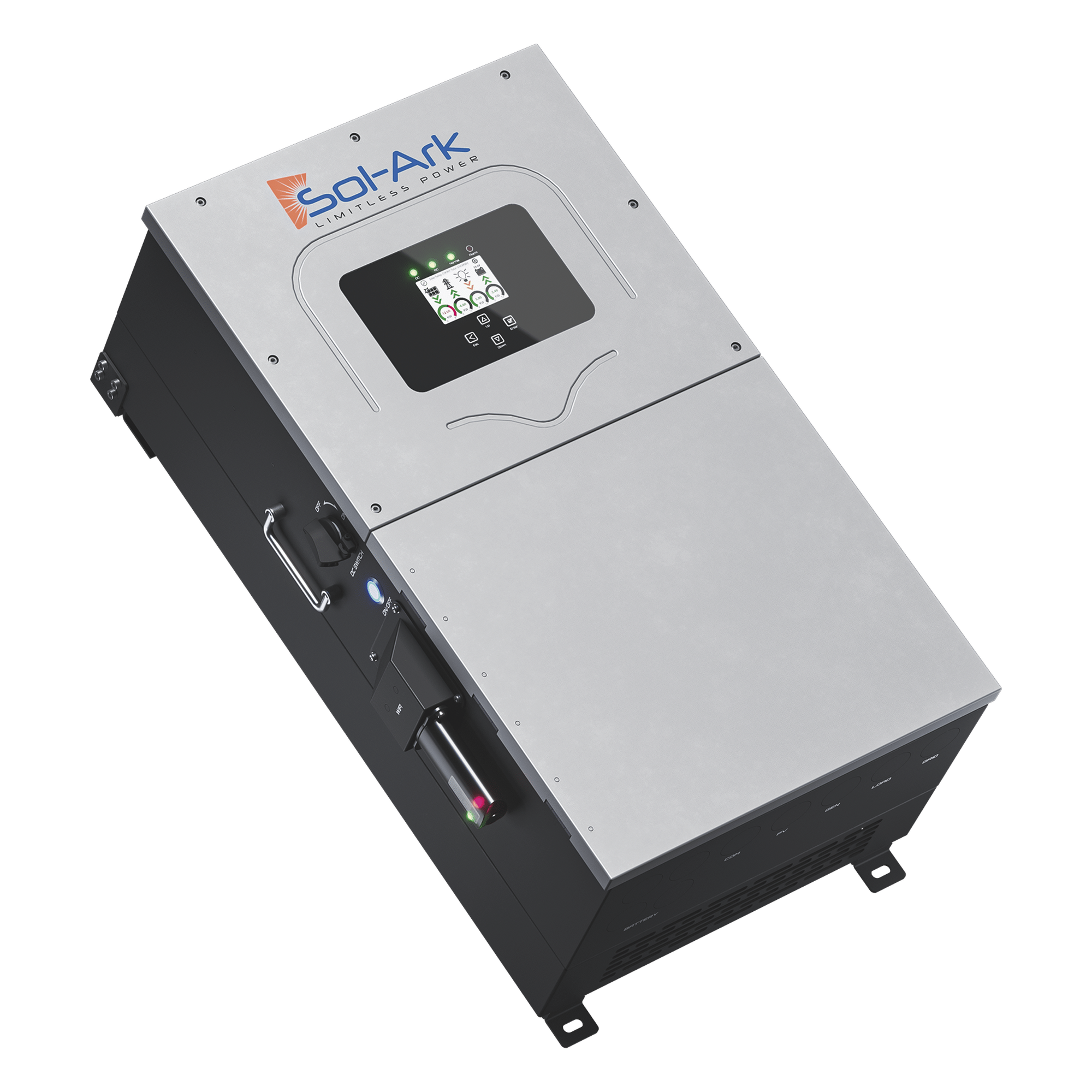 Inversor Híbrido / 15 kW / 220 Vcc / Fase Dividida / 19.5 kWp FV / 3 MPPT / IP65 / 48 Vcc Baterías