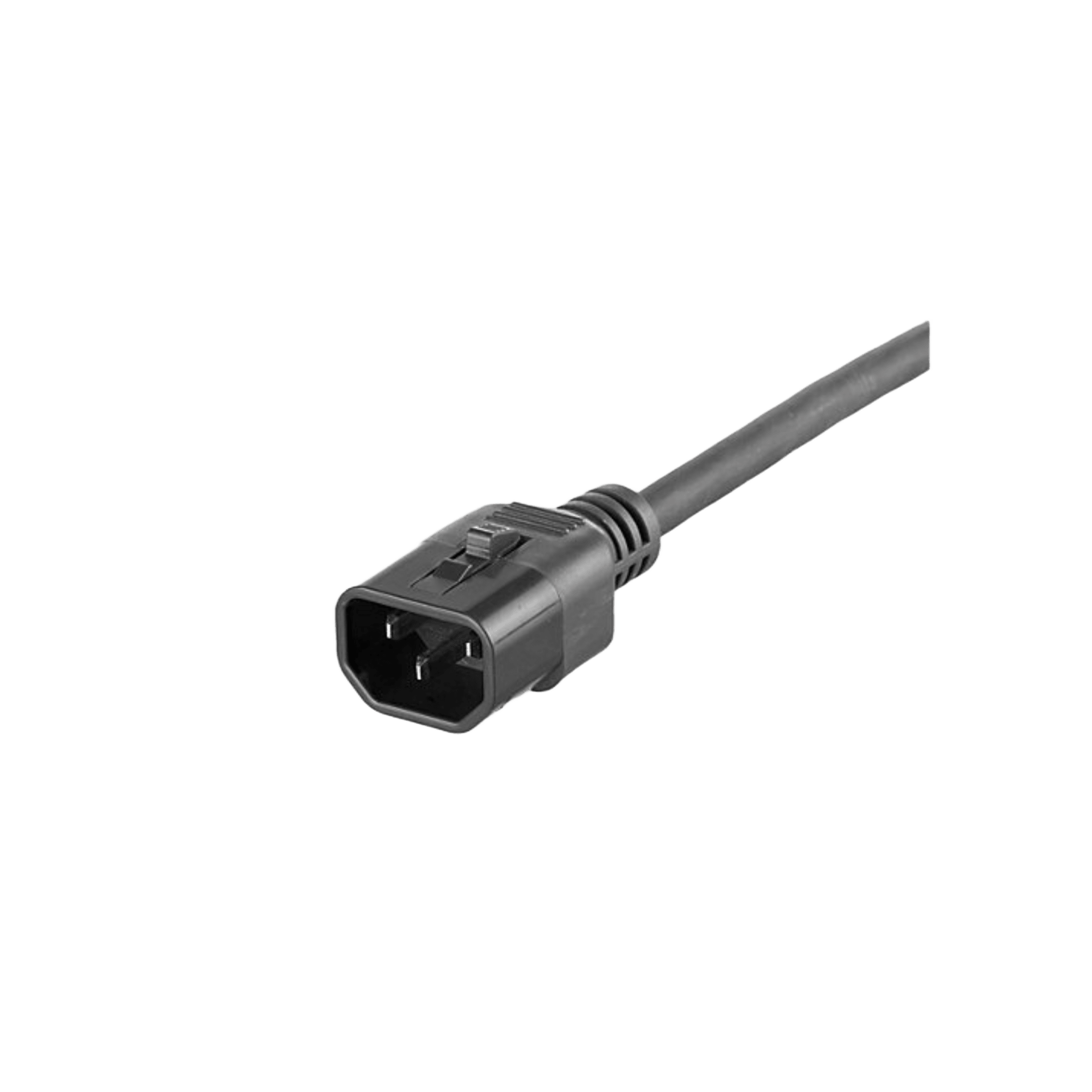 Cable de Alimentación Eléctrica Con Bloqueo Doble de Seguridad, de IEC C14 a IEC C13, 4 ft. de Largo, Color Negro, Paquete de 10 Piezas