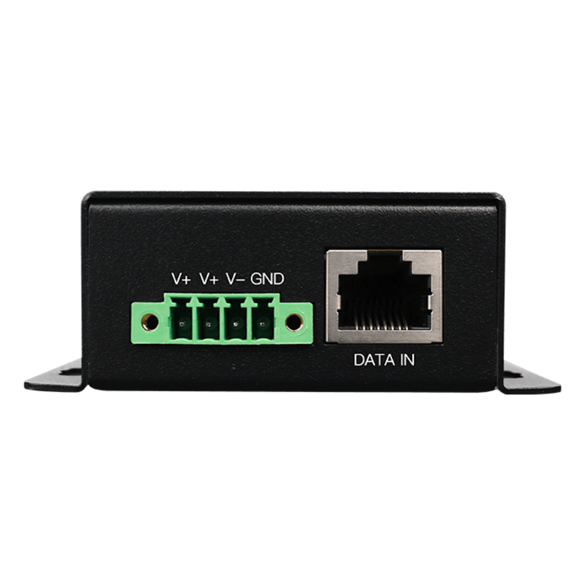 Inyector PoE Industrial / Entrada 9-42 Vcc / Salida 48V PoE 802.3af/at / Dual RJ45 10/100/1000 Mbps / Rango -20℃ a 70℃