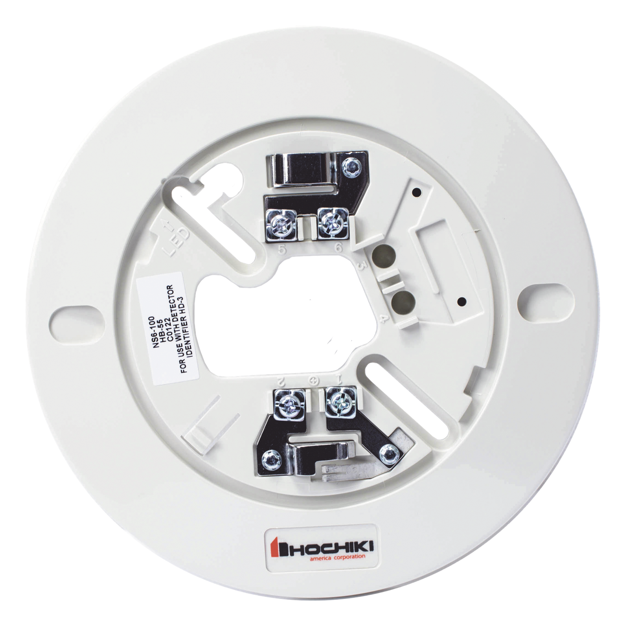 Base para Detector Convencional / 6" / 2 y 4 Hilos / 24 Vcd / Contactos Relé Forma C / Resistencia Limitadora Integrada — HOCHIKI · SKU NS6-100
