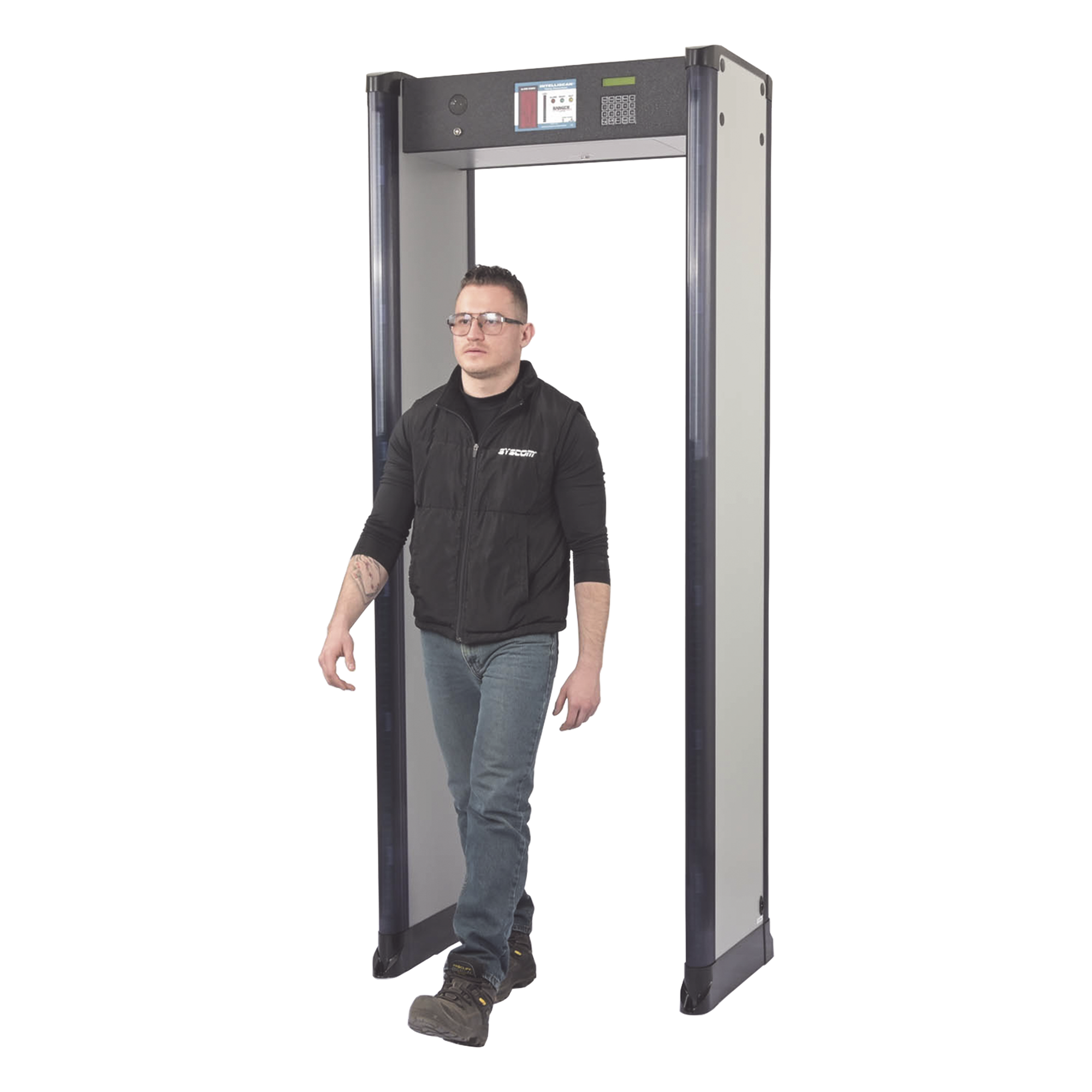 Arco Detector de Metales / 33 Zonas de Detección / Sensor IR Anti-Falsas Alarmas / Certificación FAA / Anclaje para Piso — RANGER SECURITY DETECTORS · SKU INTELL-233-ZIR