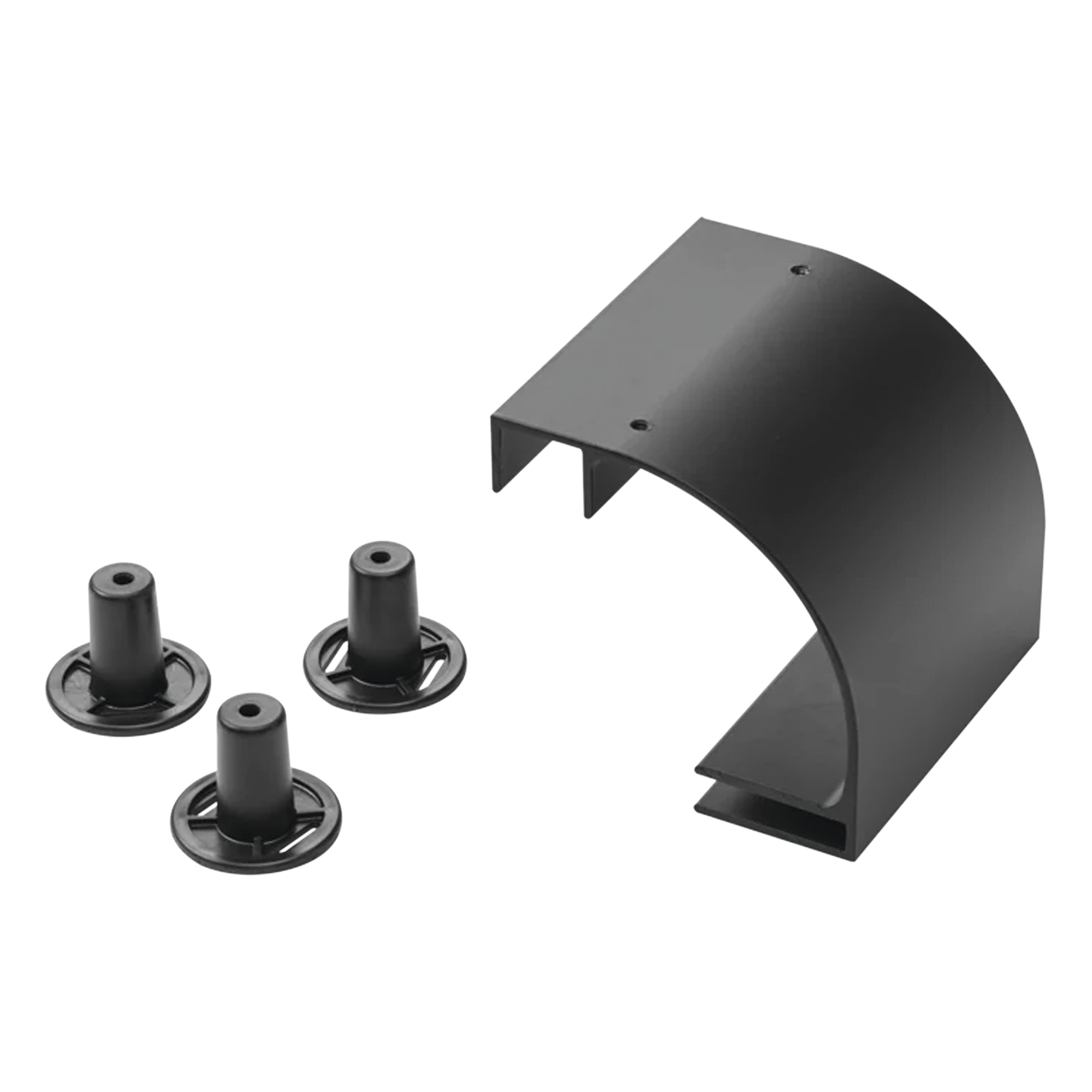 Accesorio de Bajada de Cable / Escalerilla 12 in / Aluminio / Negro / RAL 9005 — HOFFMAN · SKU LRD12BLK