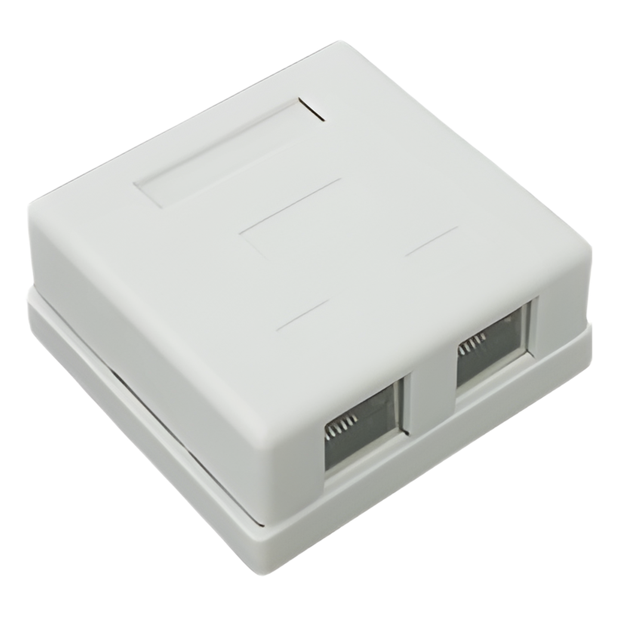 Caja de Pared / 2 Puertos RJ45 / Cat5e STP / T568A-B / UL 94V-0 — LINKEDPRO BY EPCOM · SKU LP-WP-6037