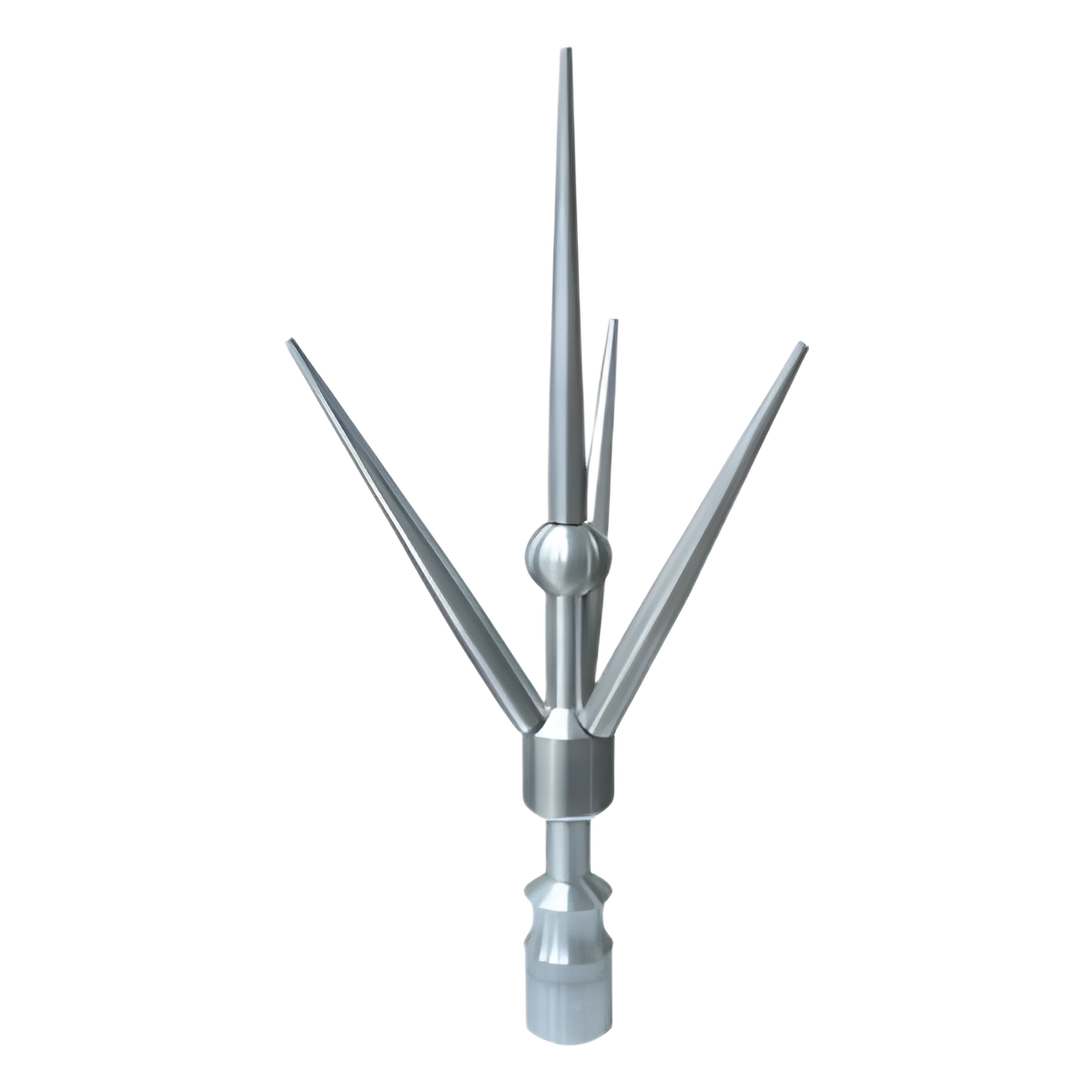 Punta Pararrayo Tipo Franklin / Mástil 1.2 m (3.9 ft) / Ángulo Cobertura 60° / Aluminio Anticorrosión / Altura Punta 34 cm — TOTAL GROUND · SKU TG-FKLN