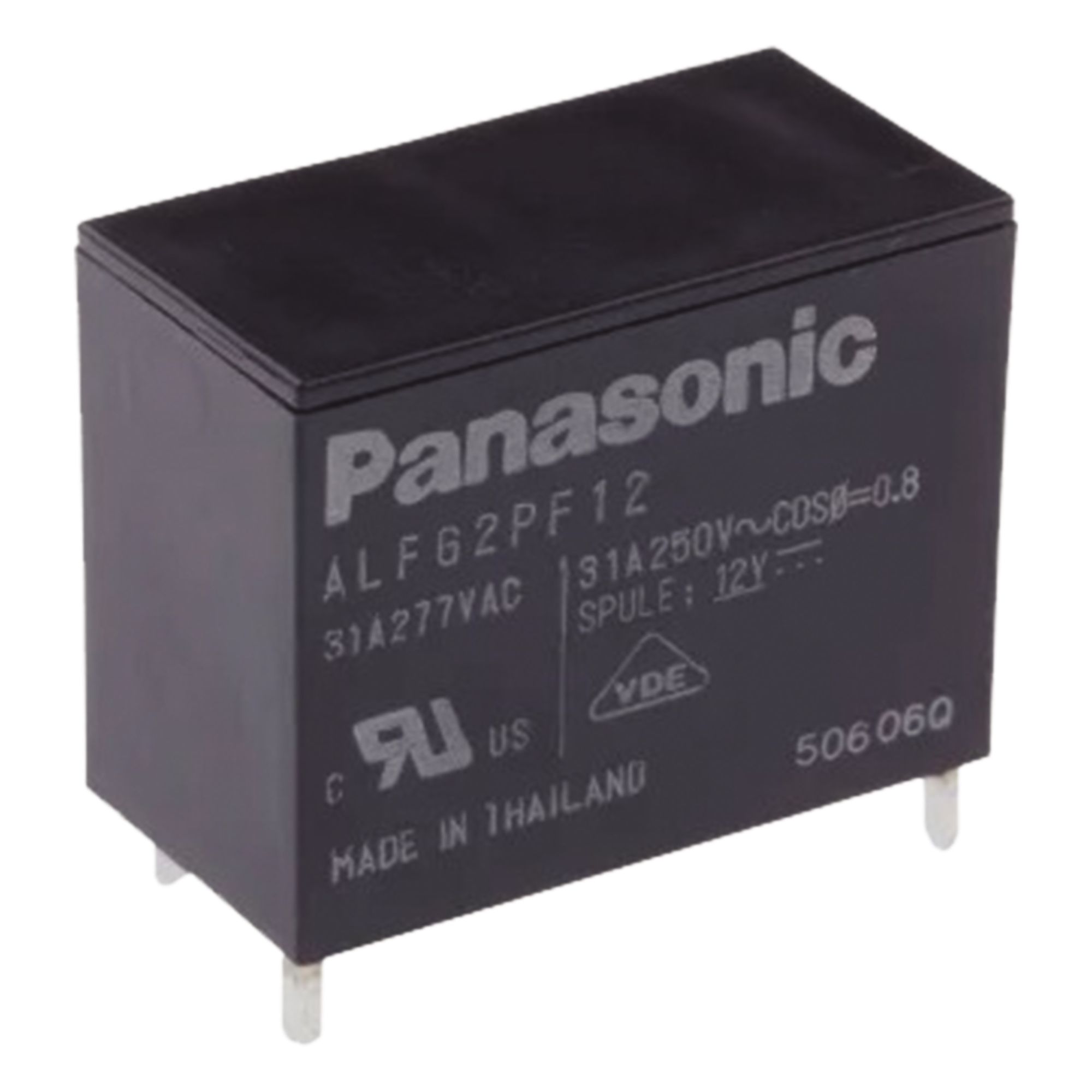 Relé de potencia Through-Hole / 12 Vcc / 31 A / 1 polo / 15.7 x 30.1 x 23.3 mm (0.62 x 1.18 x 0.92 in) — SYSCOM PARTS · SKU ALFG2PF12