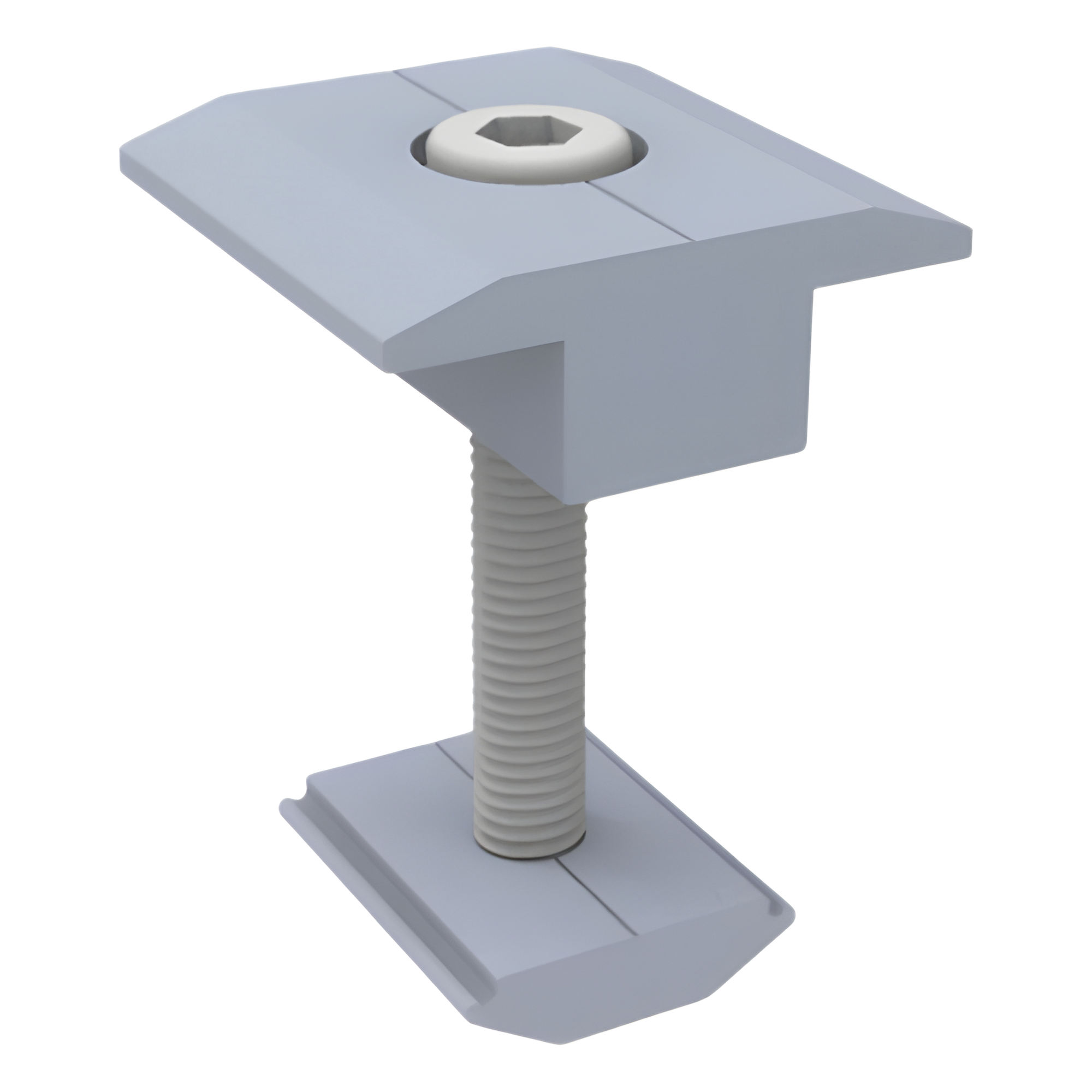 Sujetador Intermedio / 35 mm / Riel 5 y 8 mm / Aluminio Anodizado / Montaje Paneles Solares — EPCOM POWERLINE · SKU EPLMCN235L50