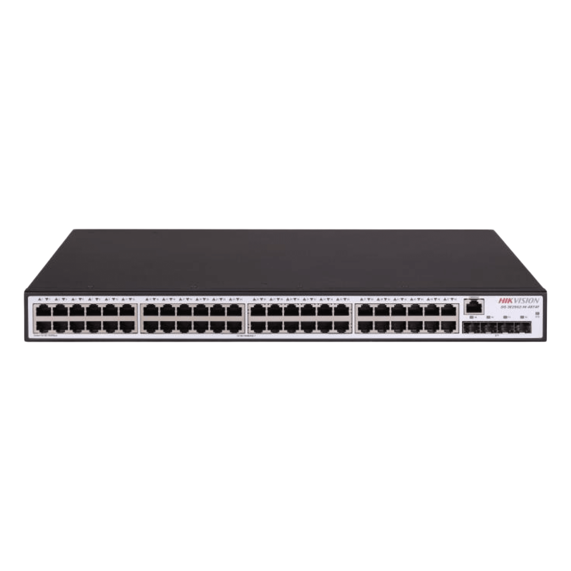 Switch Administrable Gigabit / 48 Puertos 1000 Mbps / 4 Puertos SFP / Capacidad de Conmutación 104 Gbps / Gestión en Nube — HIKVISION · SKU DS-3E2552-HI-48T4F