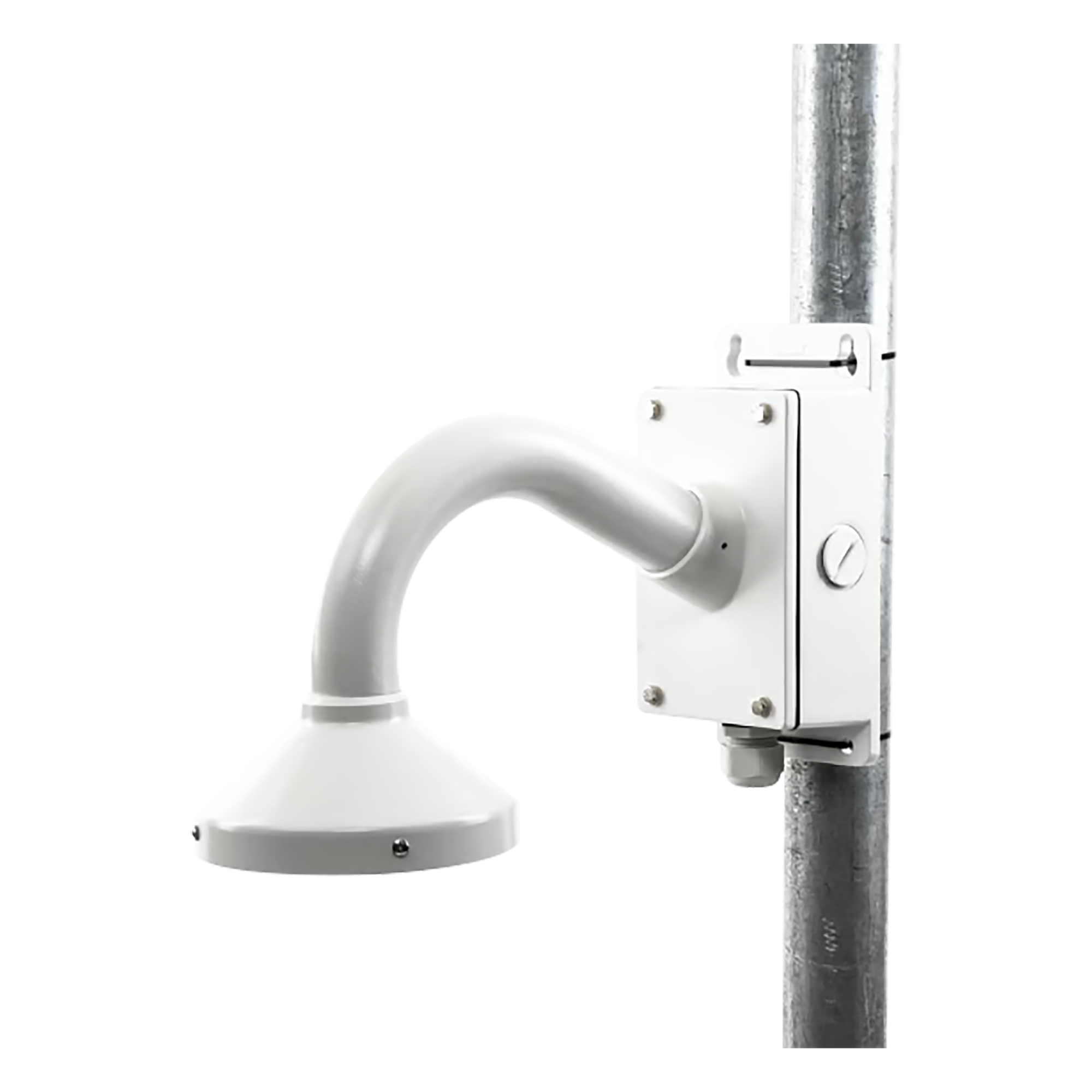 Montaje Universal de Pared / Cuello de Ganso Anti-Retorno / Caja de Conexiones Exterior / Carga 4.5 kg / Aluminio Blanco — SYSCOM VIDEO · SKU XGA160C