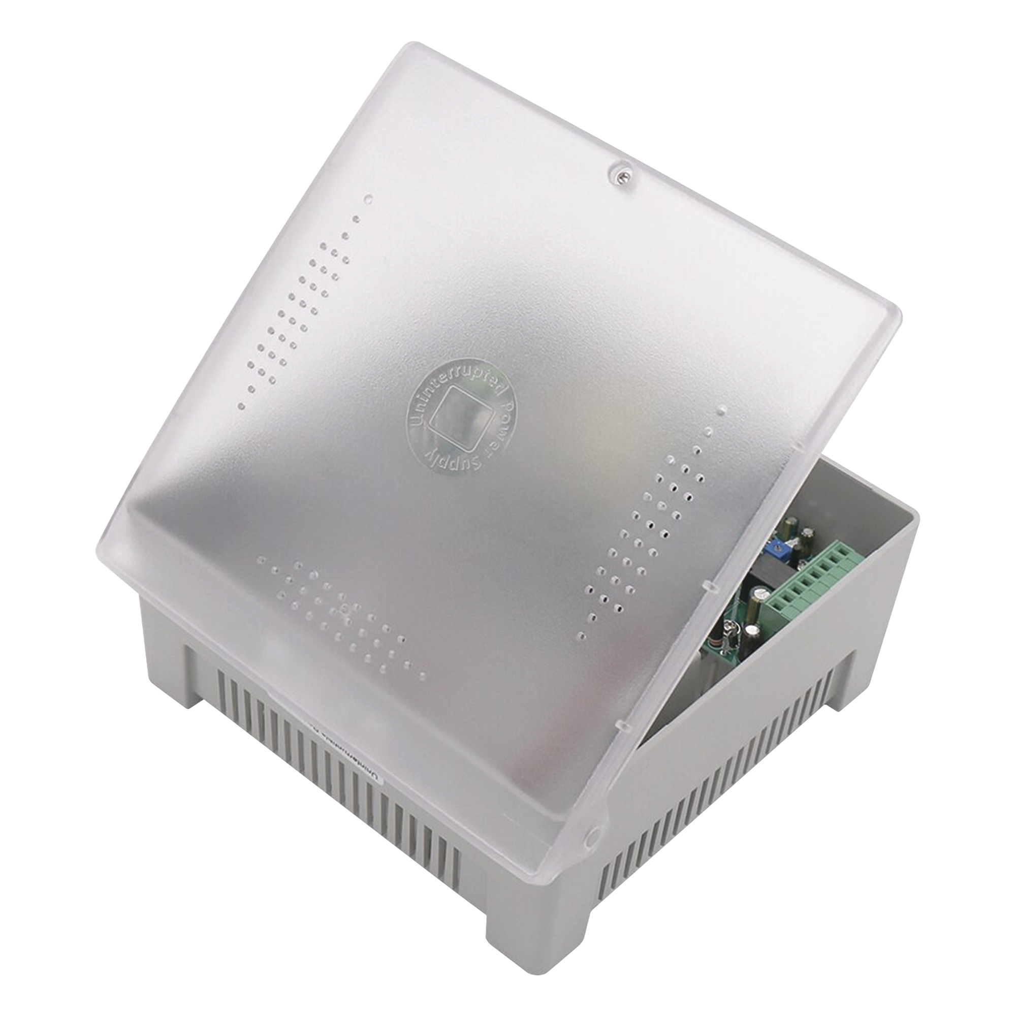 Fuente de Poder con Gabinete / 4 Salidas / 11-15 Vcc / 5 A / Entrada 96-264 Vca / Protección de Batería 10.5 V — EPCOM POWERLINE · SKU PS12DC4PBK