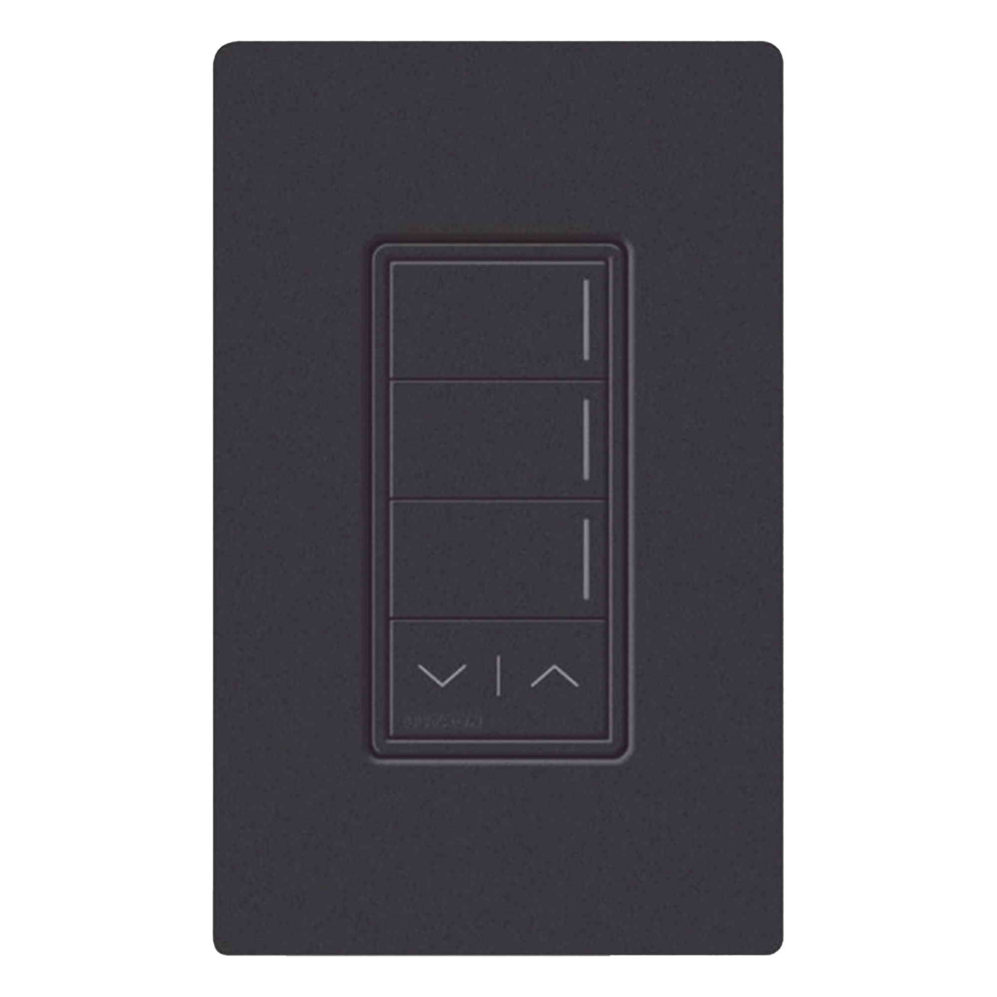 Botonera de Pared Inteligente / 3 Botones de Escena / Barra Subir-Bajar / Retroiluminada / RF Clear Connect Type X / 120-277 V / Acabado Midnight — LUTRON RADIORA 3 · SKU RRSTHN3RLMN