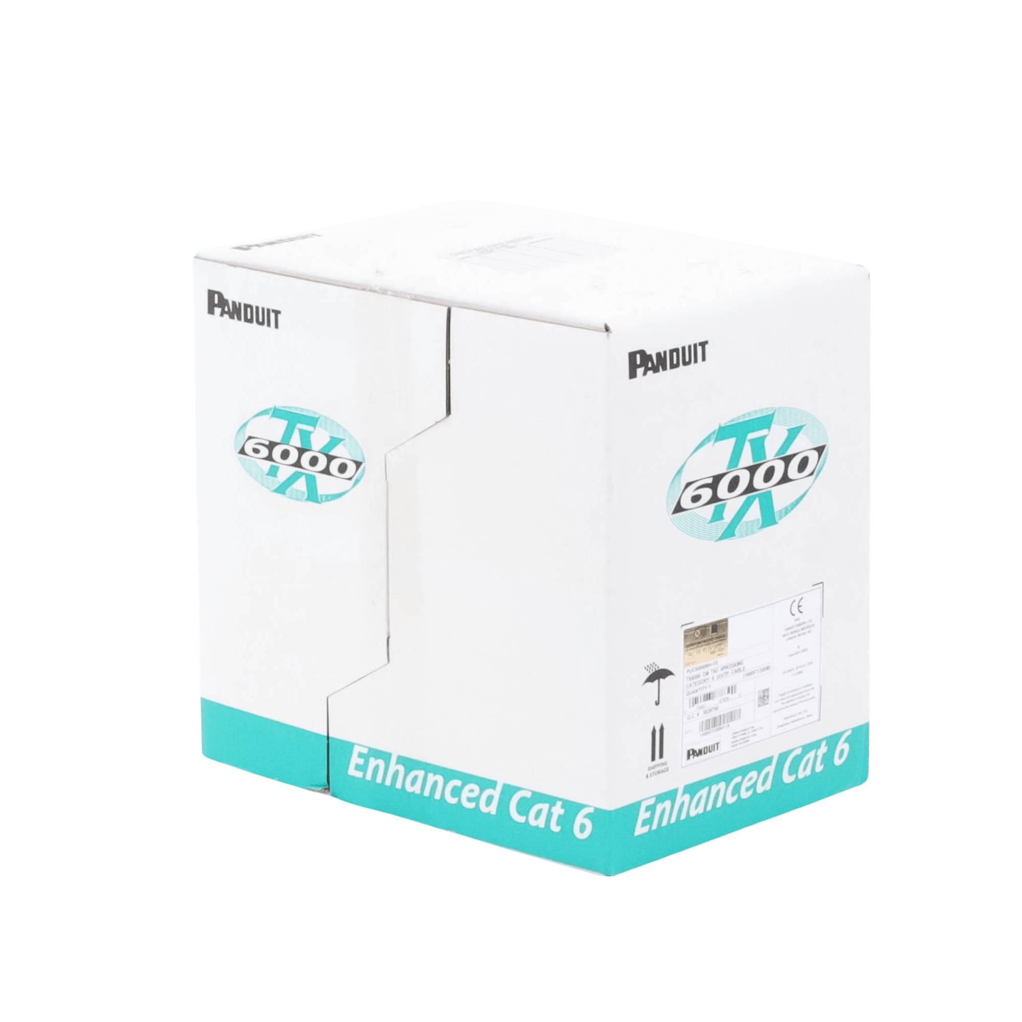 Bobina de Cable UTP 305 Metros (1000 Pies) de Cobre, TX6000? PanNet, Reelex, Naranja, Categoría 6 Mejorado (23 AWG), PVC (CM), de 4 Pares