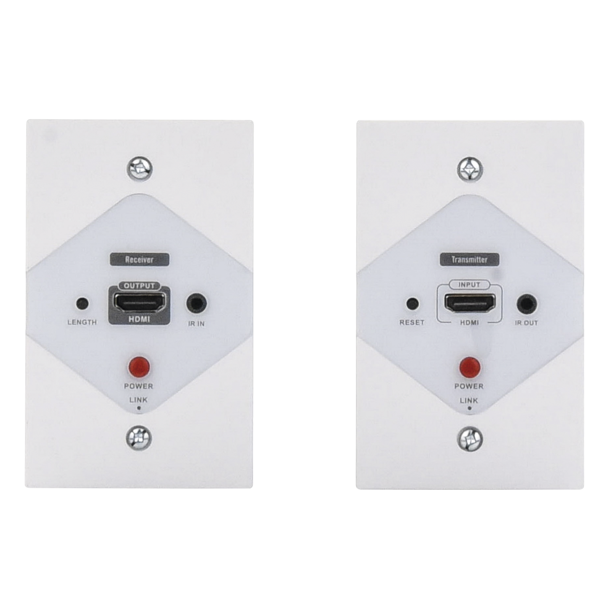 Extensor HDMI en Placa de Pared / 1080P @ 60 Hz / 40 m (131.2 ft) / Cat 6/6A/7 / IR Bidireccional / HDCP 1.4a/1.2a / Cero Latencia — EPCOM TITANIUM · SKU TT372W