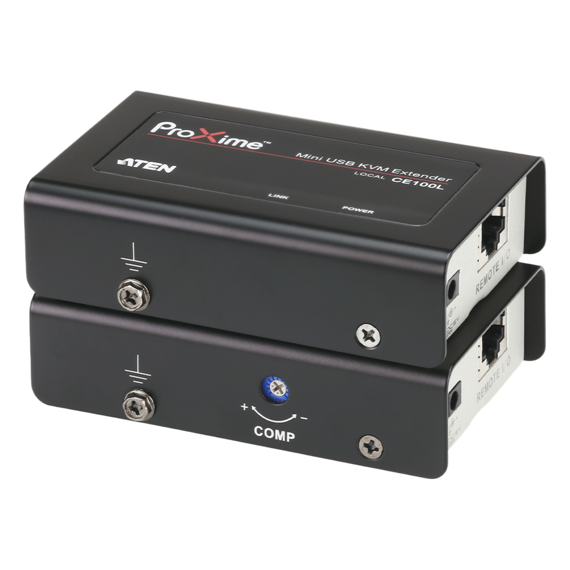 Extensor KVM USB / 1920 x 1200 @ 60 Hz / Hasta 100 m (328 ft) Cat 5e / Protección ESD 8kV/15kV / Ajuste Manual Deskew — ATEN · SKU CE100