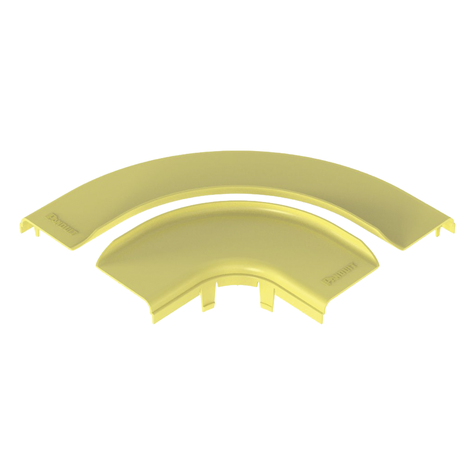 Tapa para Ángulo Recto Horizontal / 90° / 4x4 pulgadas / Acceso 3/4" (19 mm) / ABS 94V-0 / Amarillo — PANDUIT · SKU FRRASC6LYL