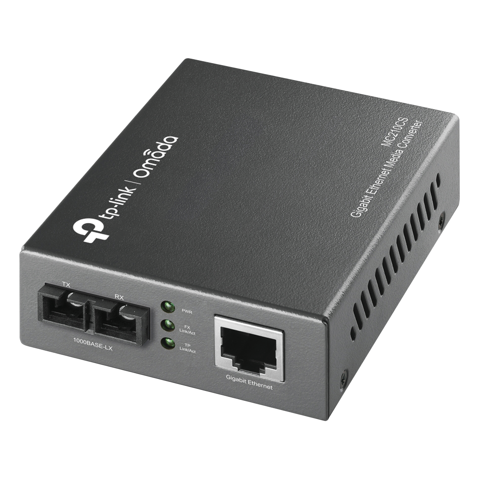 Convertidor de Medios Fibra Óptica / Monomodo 20 km (12.4 mi) / Gigabit Ethernet RJ45 / Puerto SC / Plug and Play — TP-LINK · SKU MC210CS